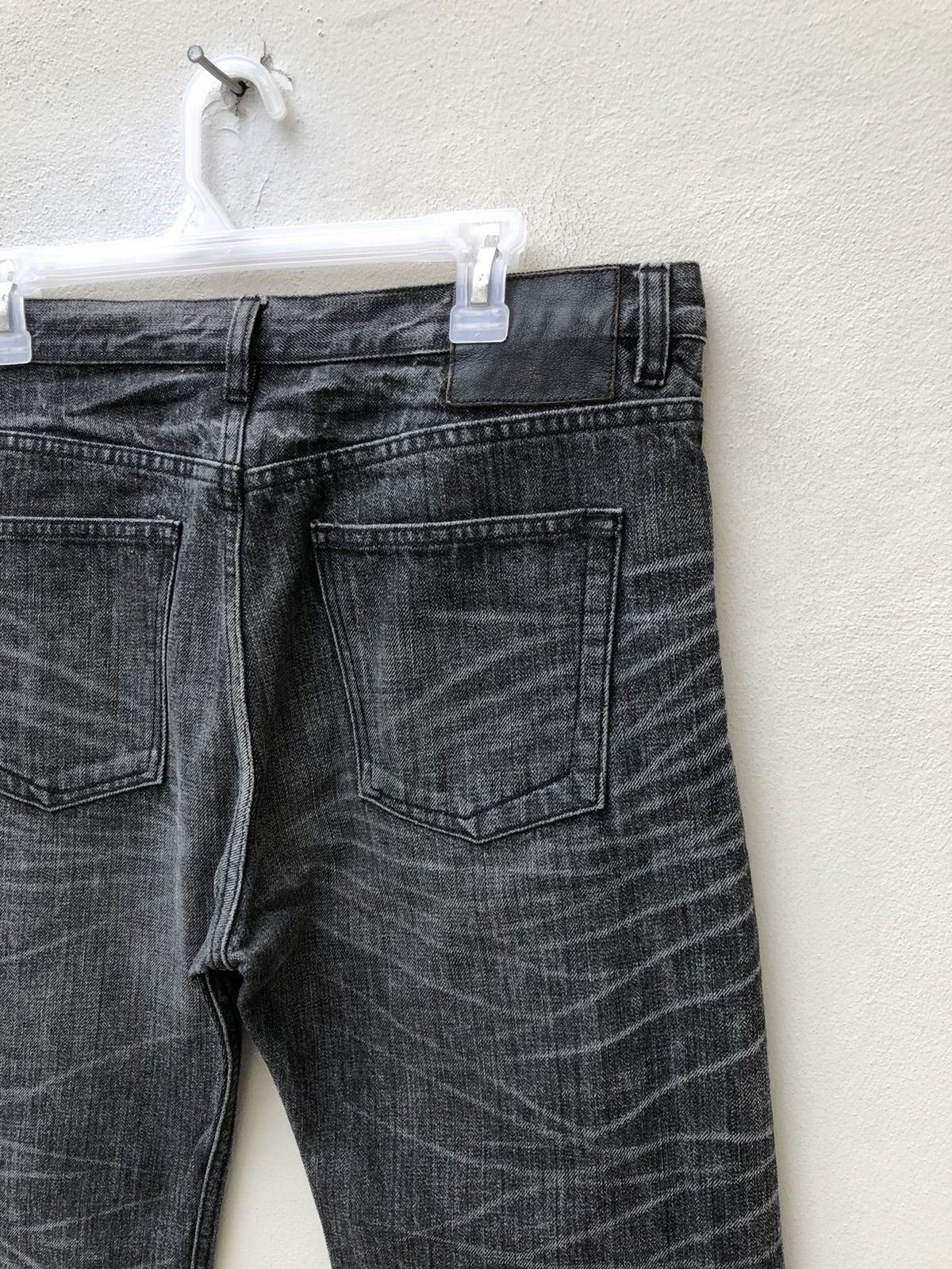 Lad Musician Vintage LAD MUSICIAN Japan Striped Fade Black Denim Jeans Size US 33 - 18 Thumbnail