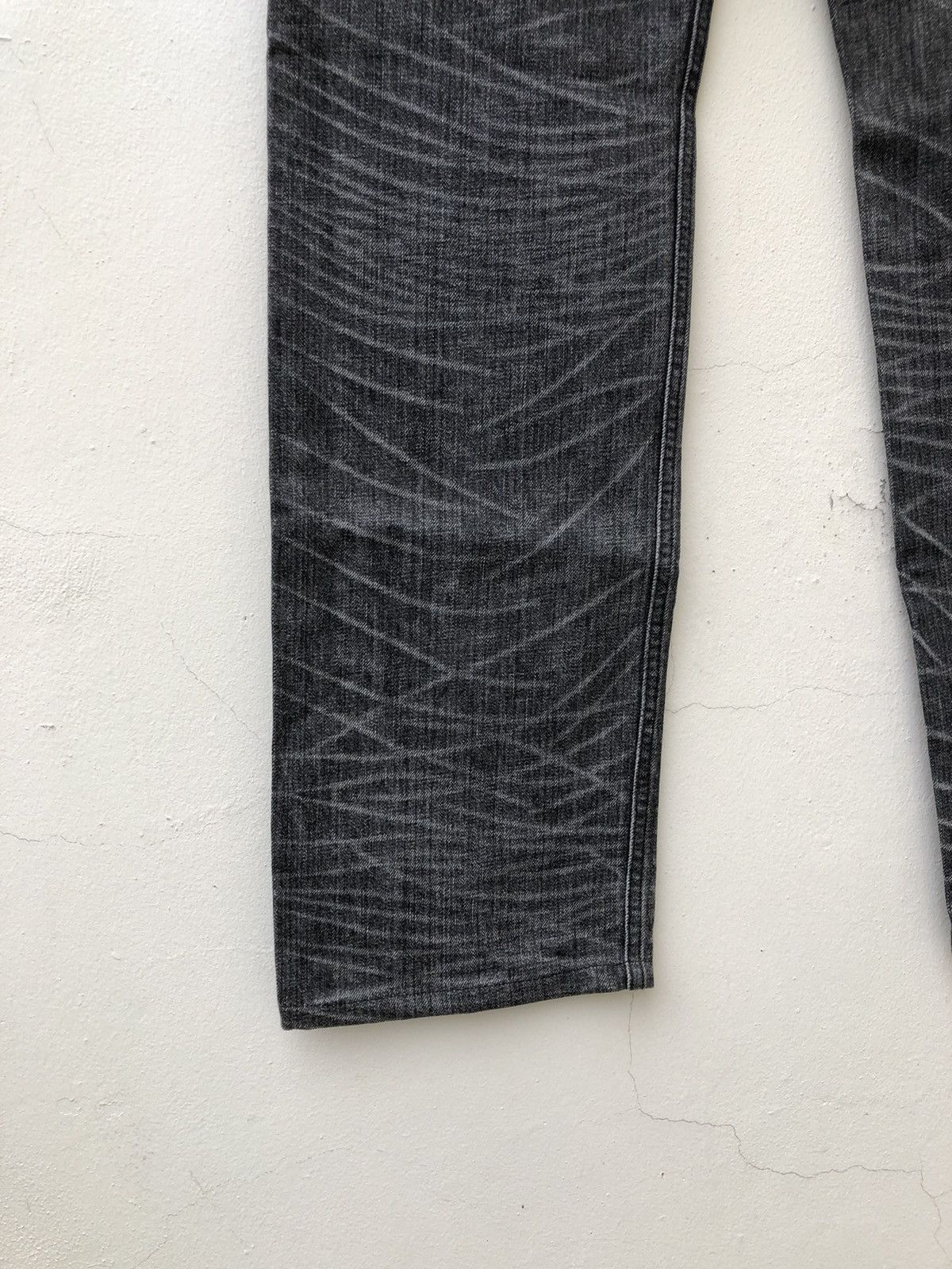 Lad Musician Vintage LAD MUSICIAN Japan Striped Fade Black Denim Jeans Size US 33 - 17 Thumbnail