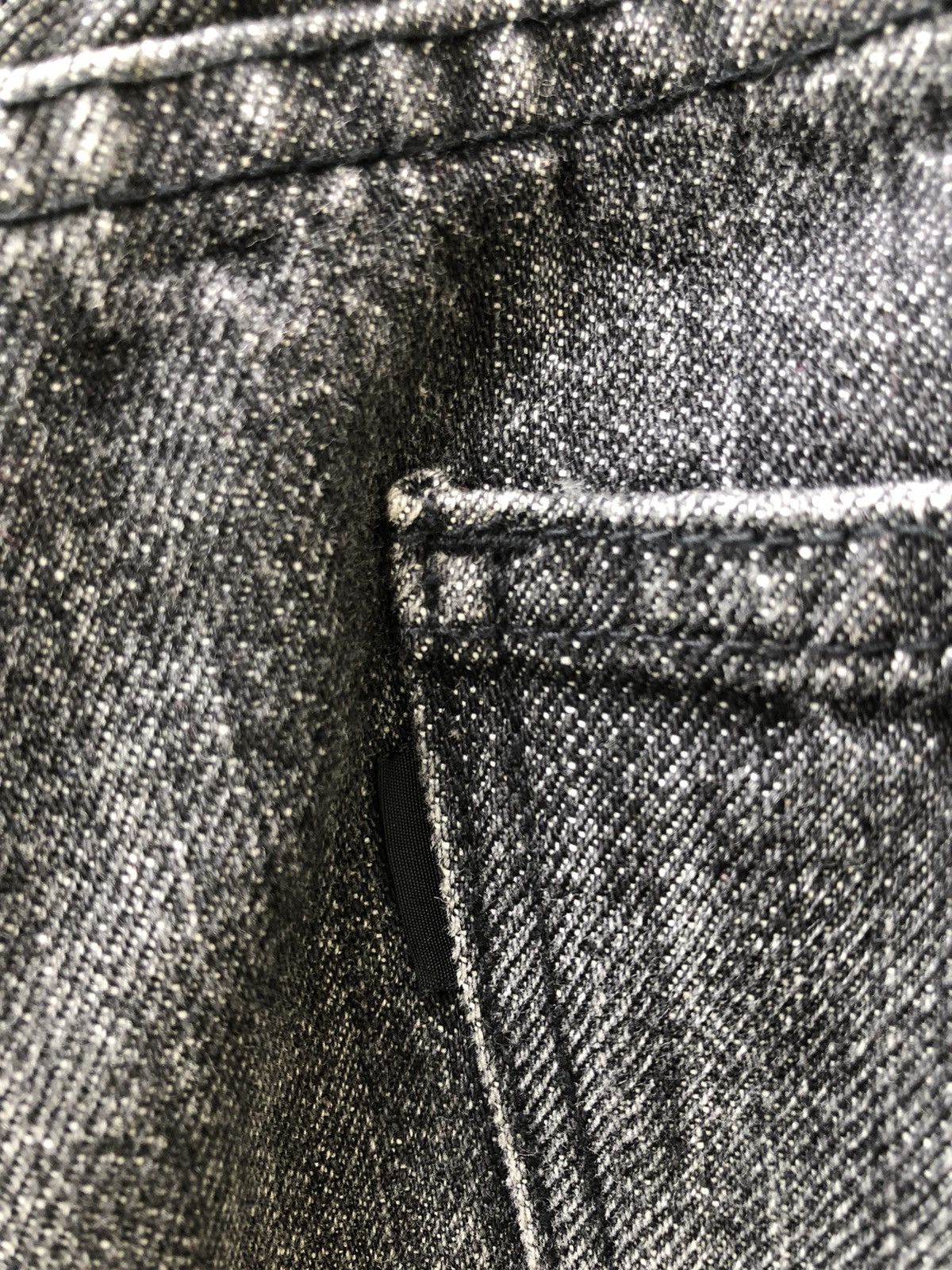 Lad Musician Vintage LAD MUSICIAN Japan Striped Fade Black Denim Jeans Size US 33 - 19 Thumbnail