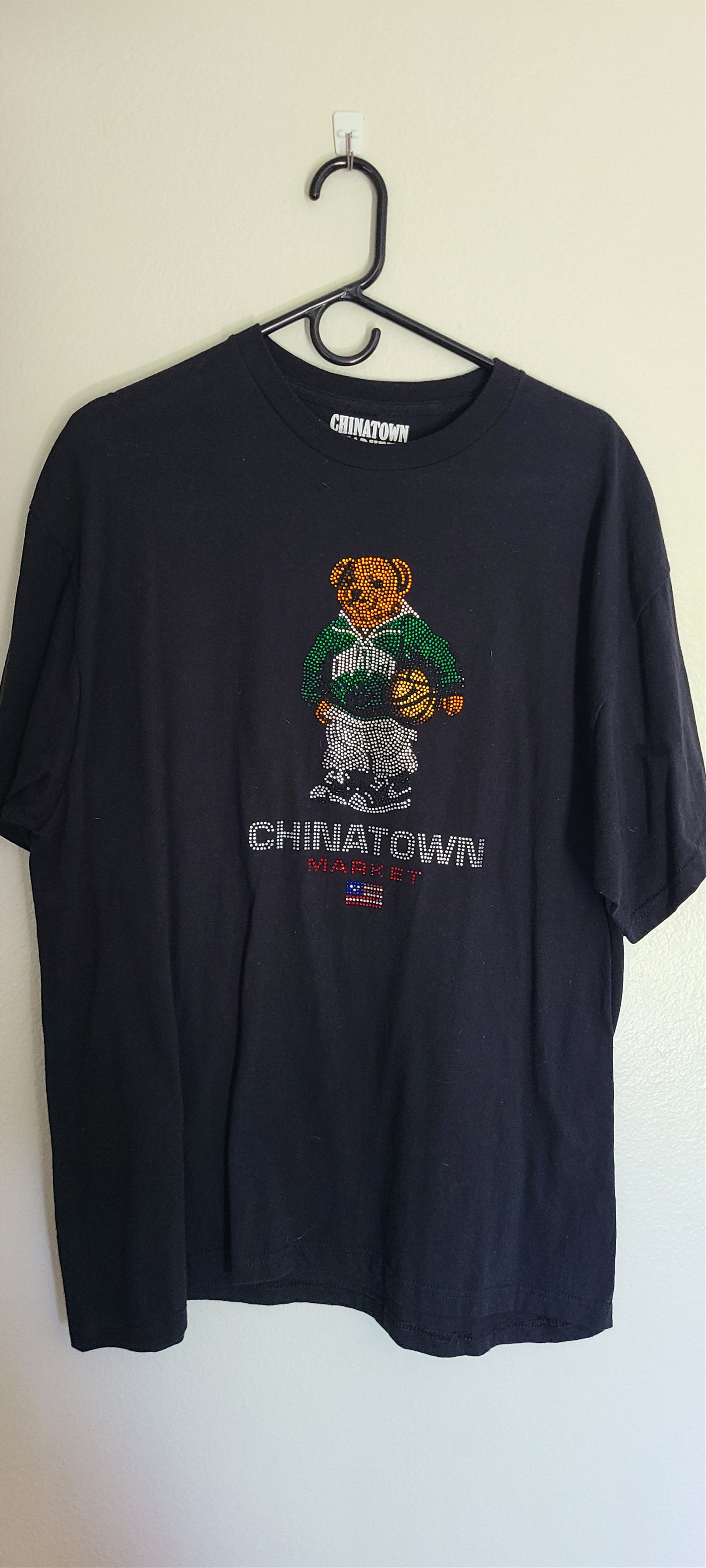 Market × Vintage TEDDY RHINESTONE TEE Size US L / EU 52-54 / 3 - 1 Thumbnail