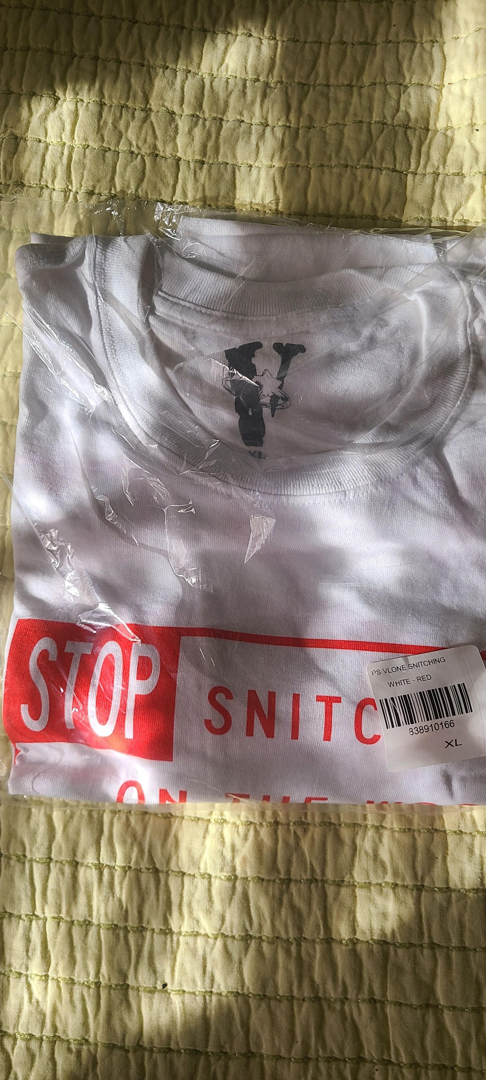 Vlone VLONE X POP SMOKE STOP SNITCHING RED T-SHIRT Size US XL / EU 56 / 4 - 1 Thumbnail