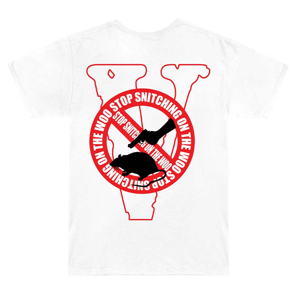Vlone VLONE X POP SMOKE STOP SNITCHING RED T-SHIRT Size US XL / EU 56 / 4 - 6 Thumbnail