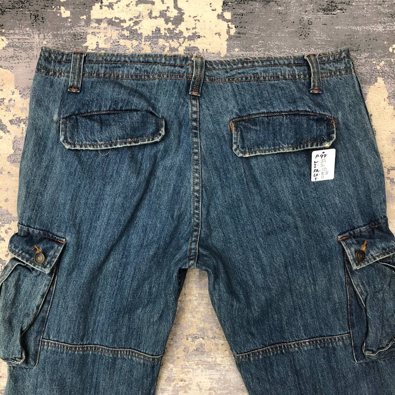 Japanese Brand P99 GOOD FOR EVERYTHING CARGO DENIM PANTS Size US 36 / EU 52 - 4 Thumbnail