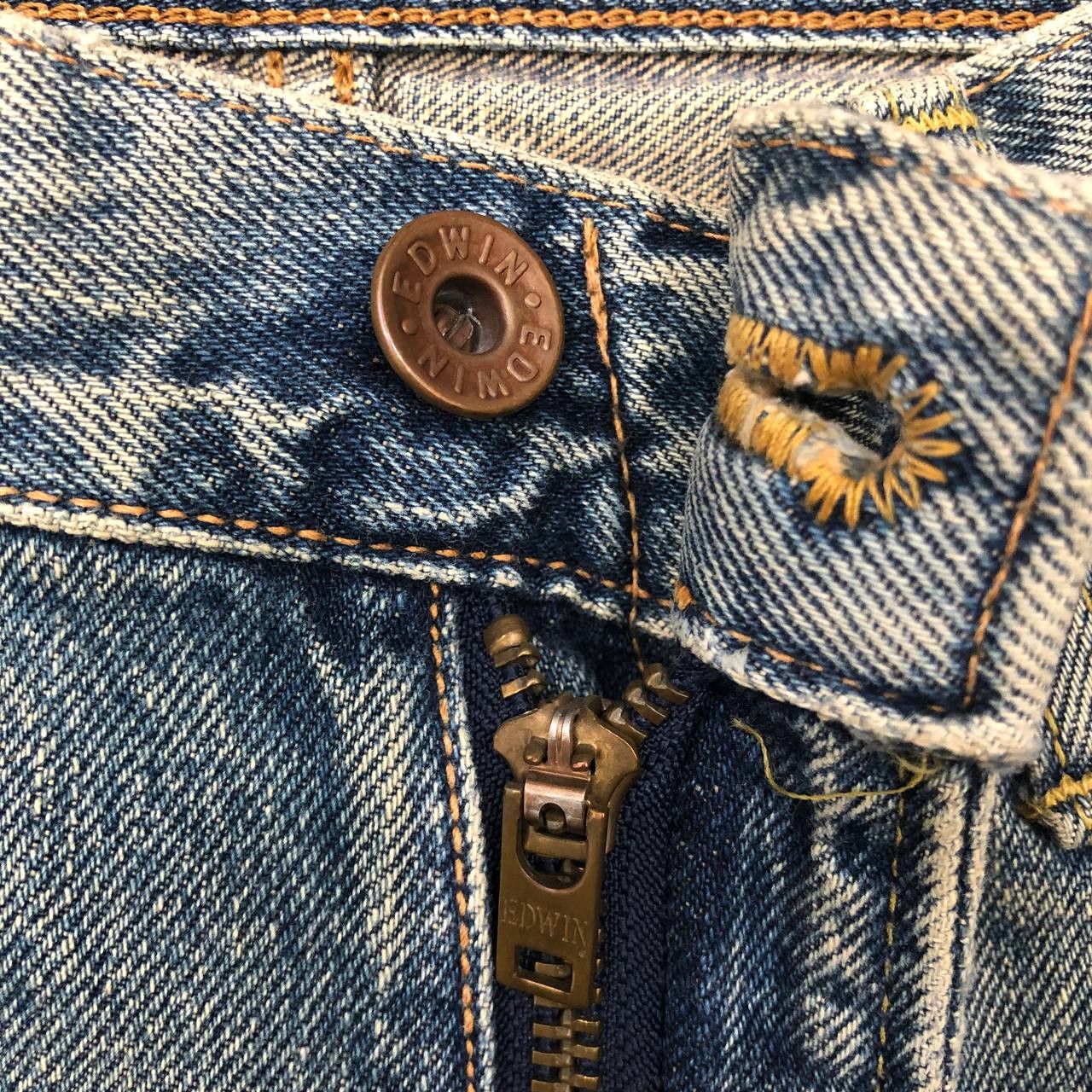 Edwin P107 VTG EDWIN STONE WASH SELVEDGE JEANS Size US 32 / EU 48 - 5 Thumbnail