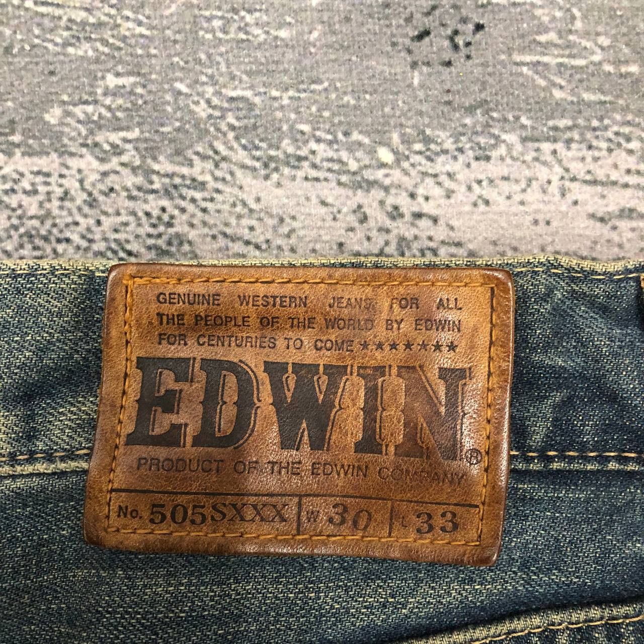 Edwin P108 VTG EDWIN 505 STONE WASH SELVEDGE DENIM Size US 30 / EU 46 - 6 Thumbnail