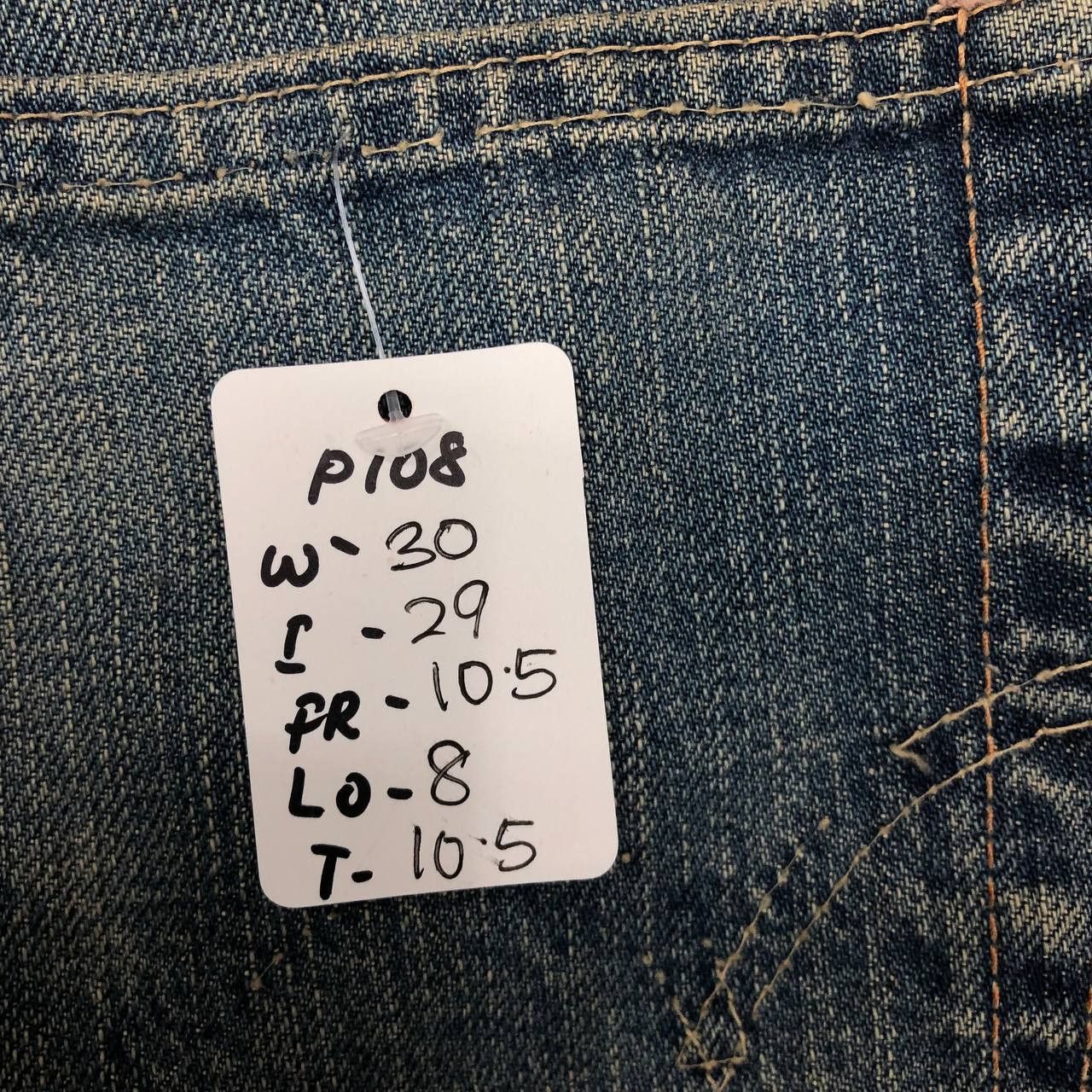 Edwin P108 VTG EDWIN 505 STONE WASH SELVEDGE DENIM Size US 30 / EU 46 - 12 Thumbnail