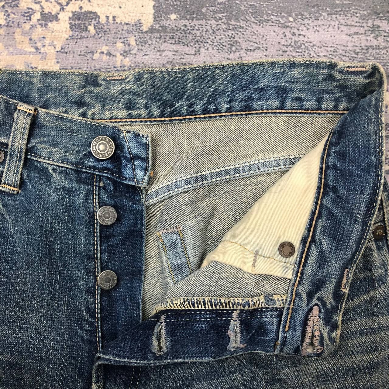 Edwin P108 VTG EDWIN 505 STONE WASH SELVEDGE DENIM Size US 30 / EU 46 - 9 Thumbnail