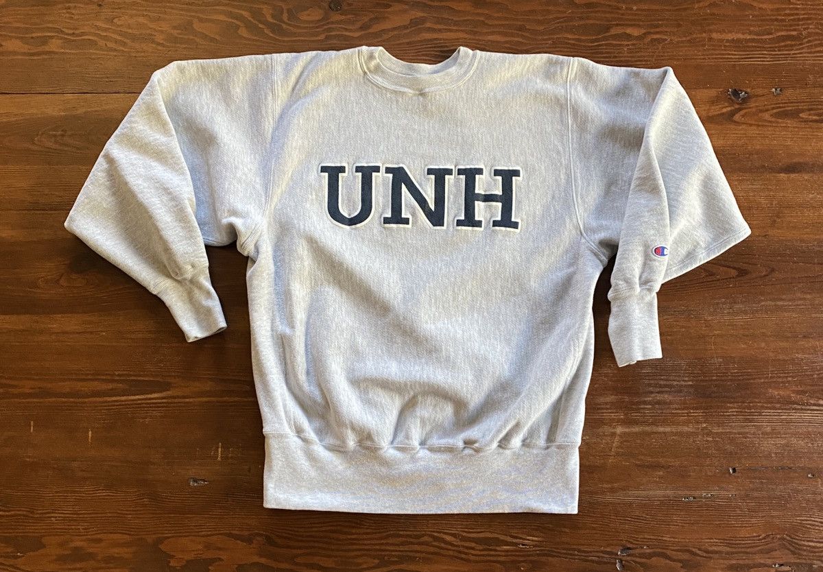Champion Vintage 90’s UNH Champion Reverse Weave Crewneck Sweatshirt Size US L / EU 52-54 / 3 - 2 Thumbnail