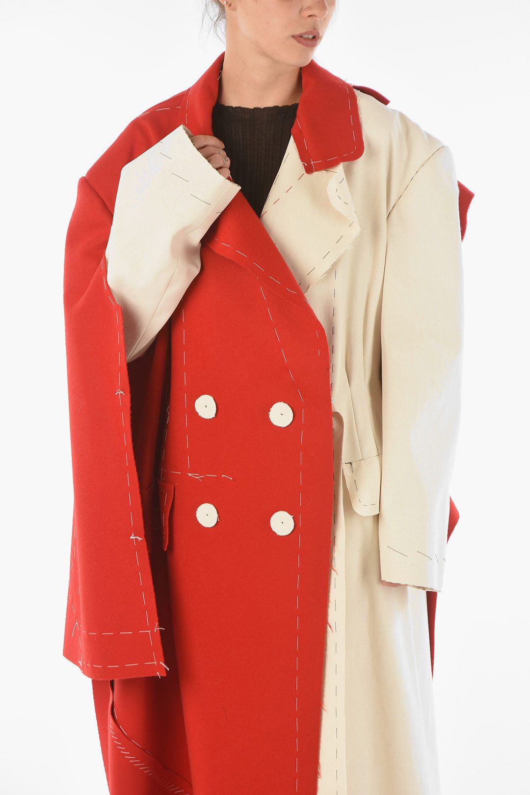 Maison Margiela Coats in Red Size S / US 4 / IT 40 - 4 Thumbnail