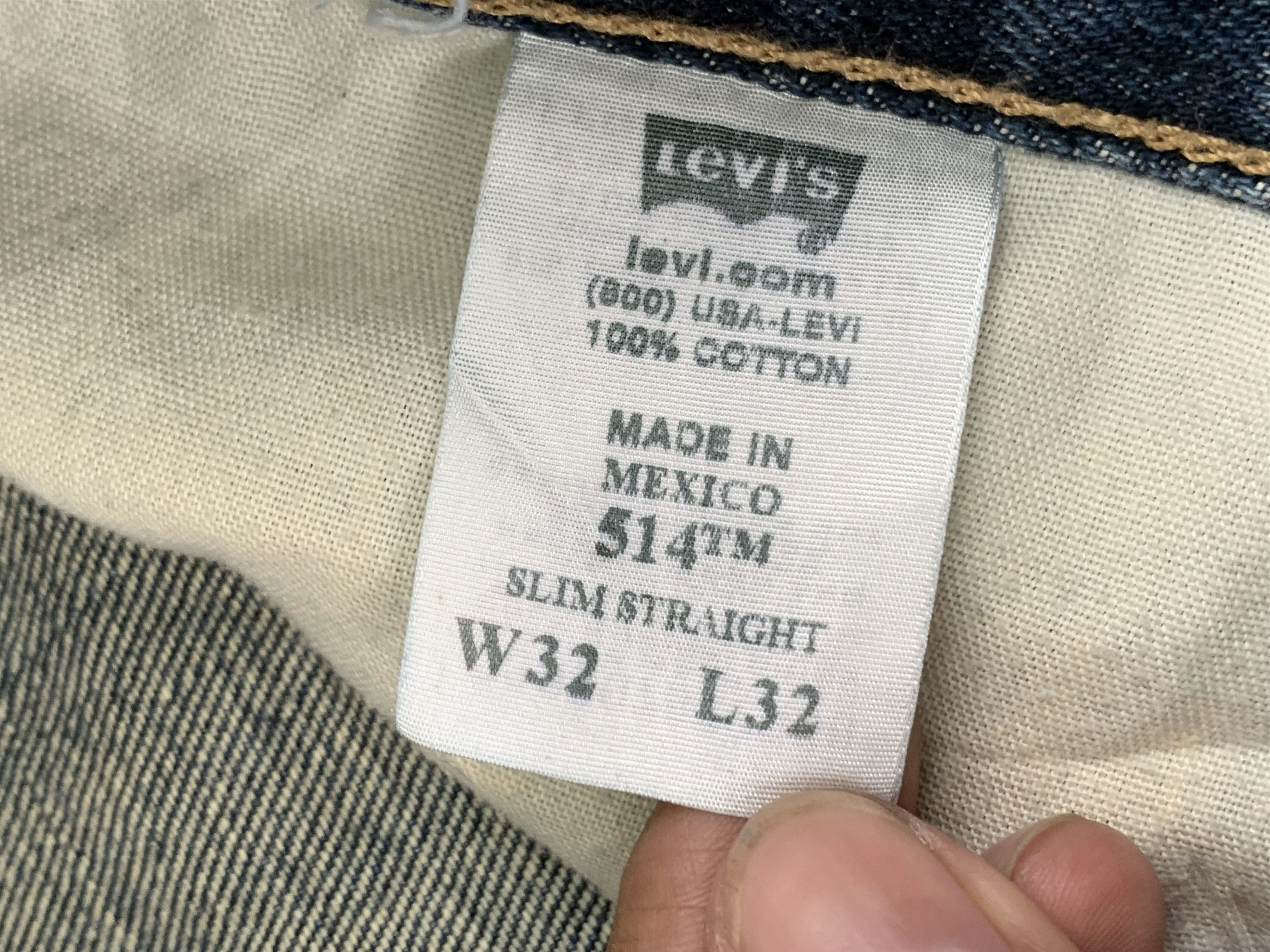 Levi's Vintage Levis 514 Light Blue Jeans DP1831 Size US 35 - 7 Thumbnail