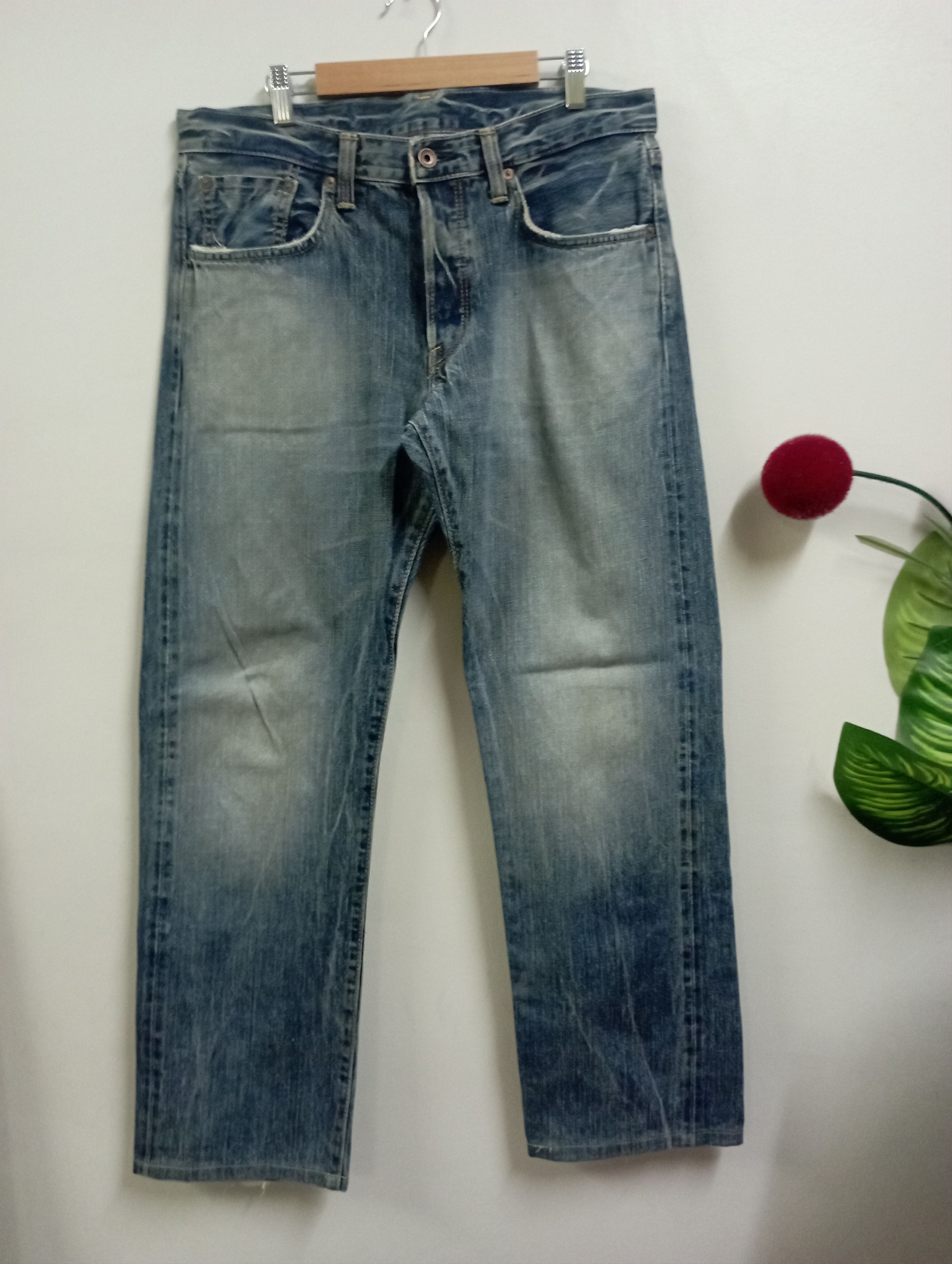 Sugar Cane Vintage Selvedge Redline Edwin 505 BXX Distressed Denim Size US 34 / EU 50 - 1 Thumbnail