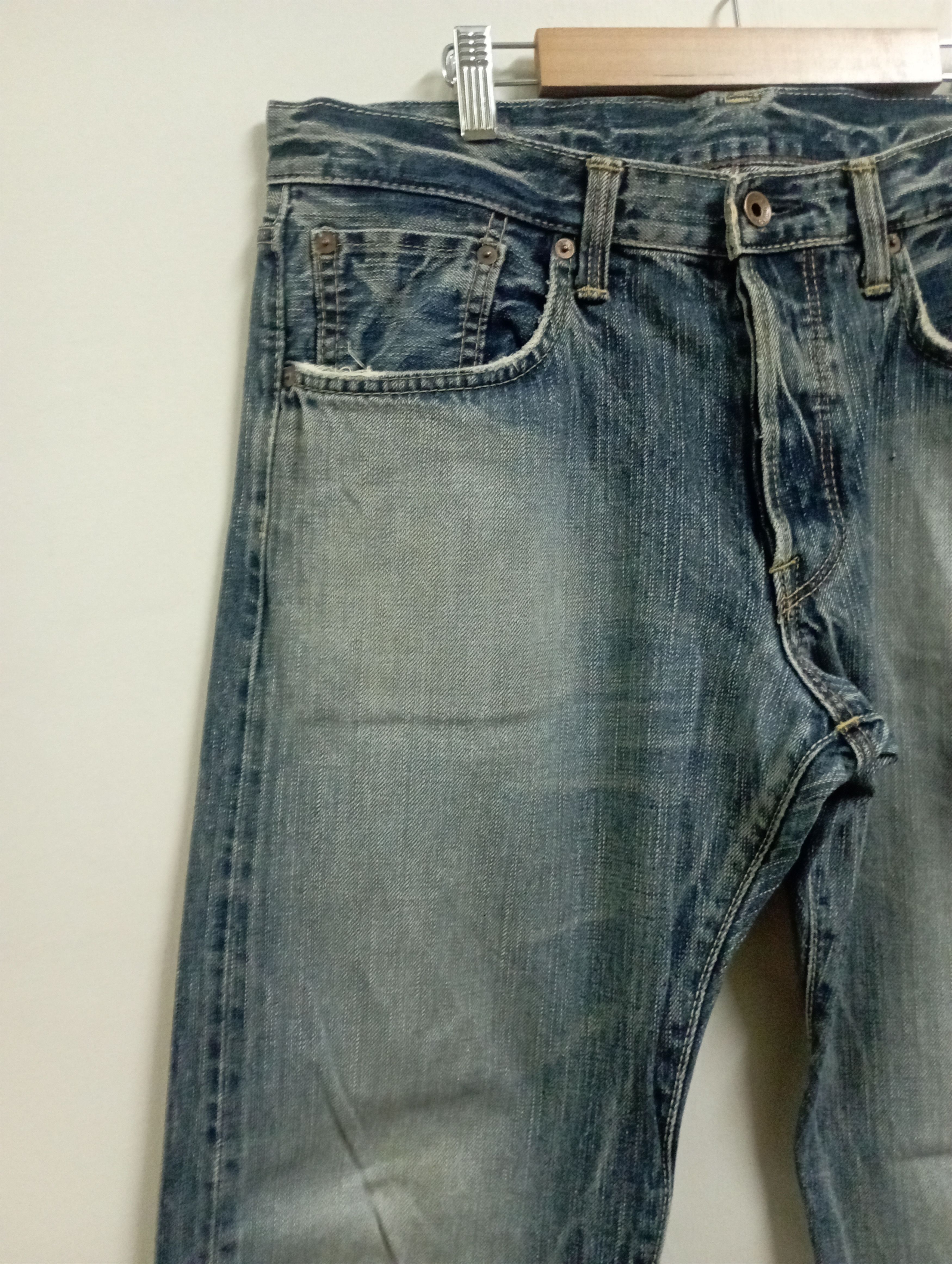 Sugar Cane Vintage Selvedge Redline Edwin 505 BXX Distressed Denim Size US 34 / EU 50 - 6 Thumbnail