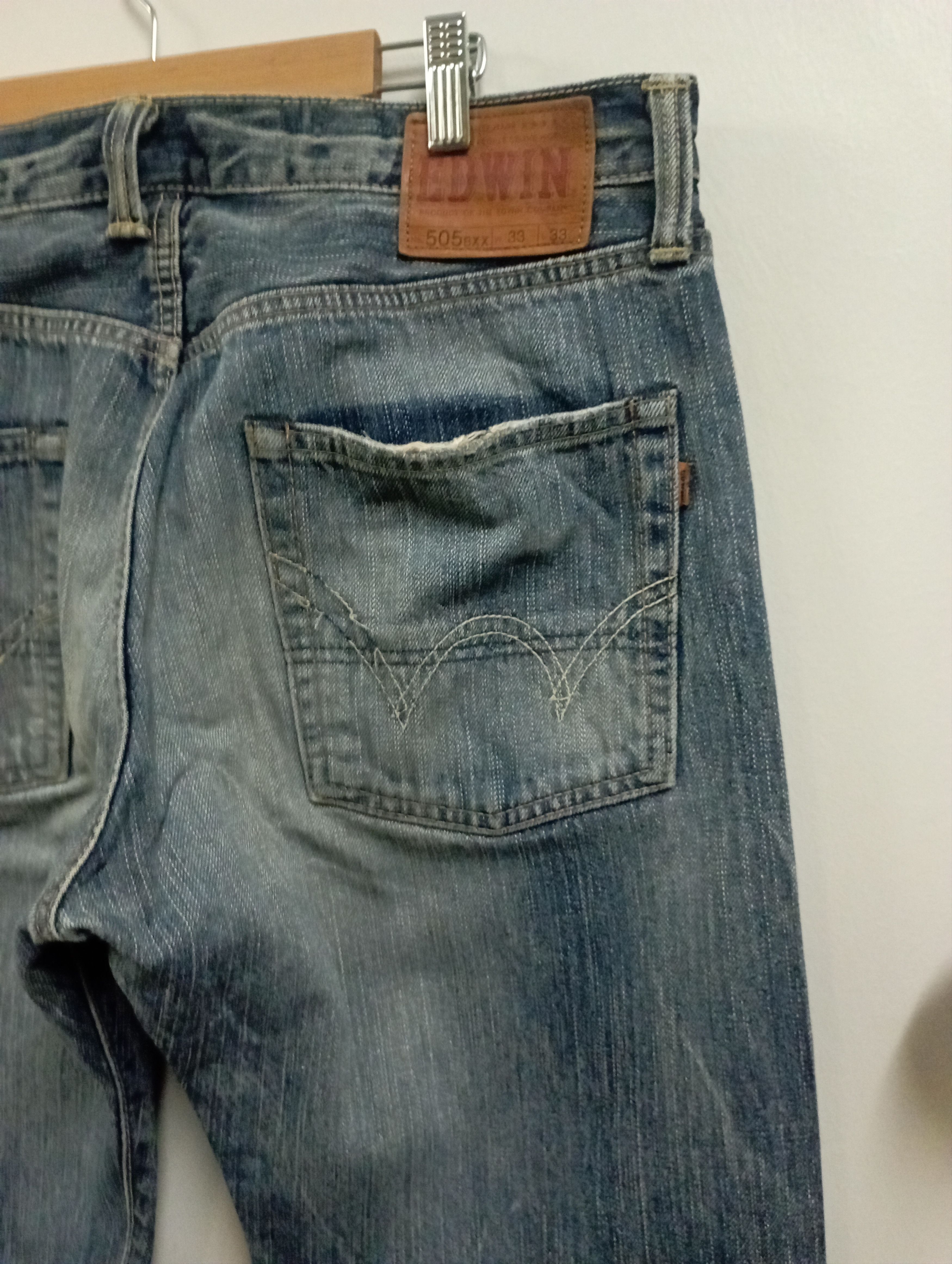Sugar Cane Vintage Selvedge Redline Edwin 505 BXX Distressed Denim Size US 34 / EU 50 - 10 Thumbnail