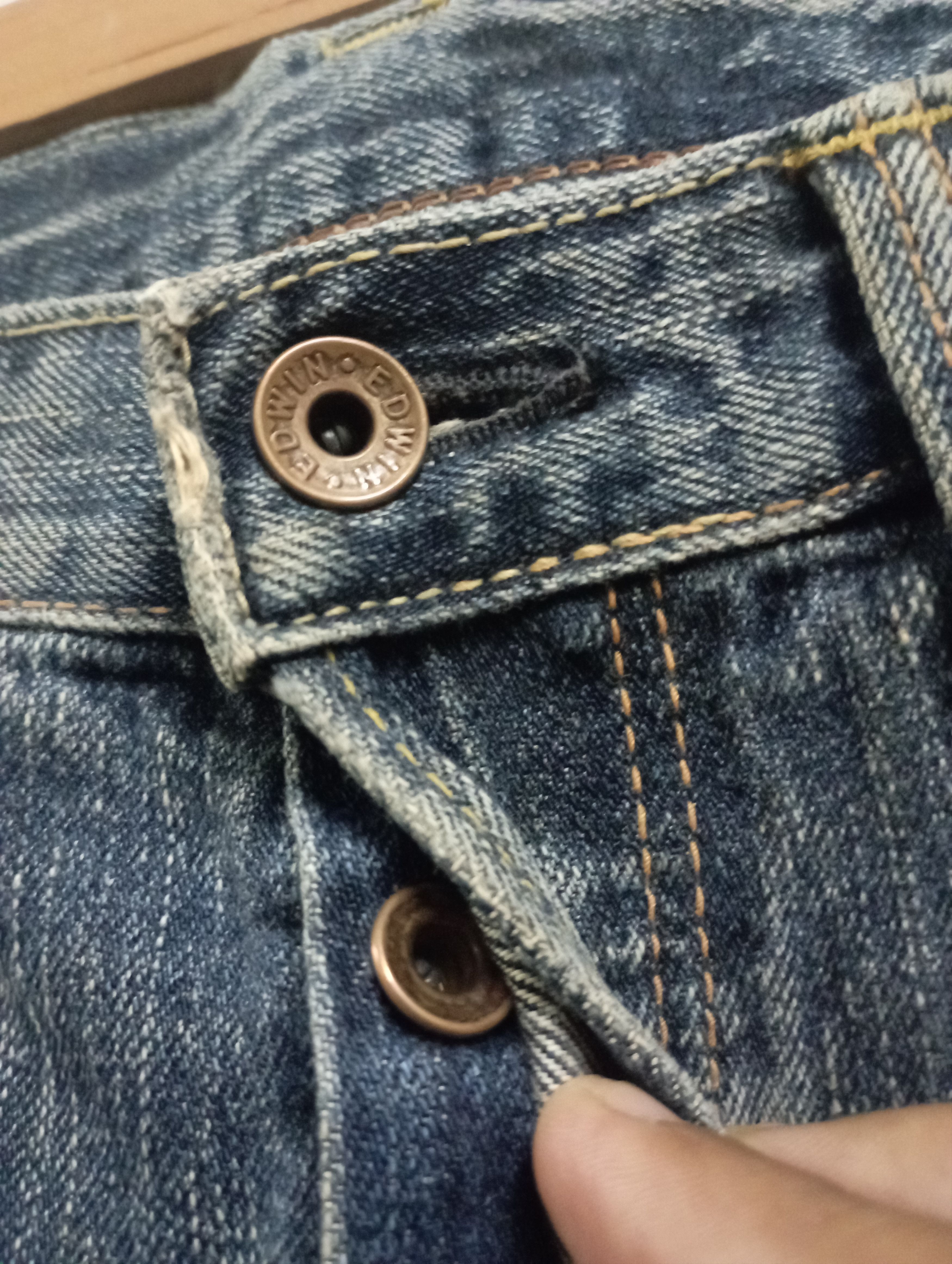 Sugar Cane Vintage Selvedge Redline Edwin 505 BXX Distressed Denim Size US 34 / EU 50 - 9 Thumbnail