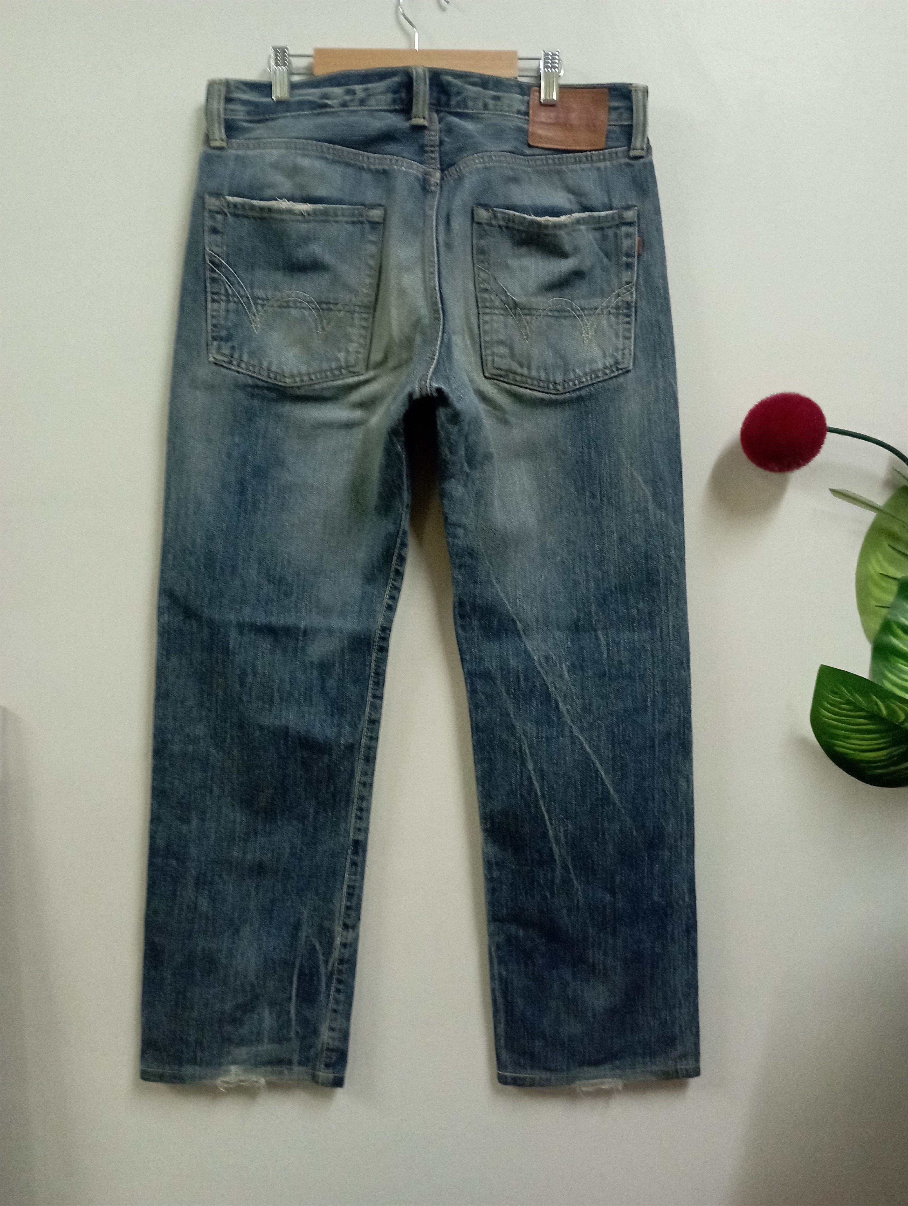 Sugar Cane Vintage Selvedge Redline Edwin 505 BXX Distressed Denim Size US 34 / EU 50 - 2 Thumbnail
