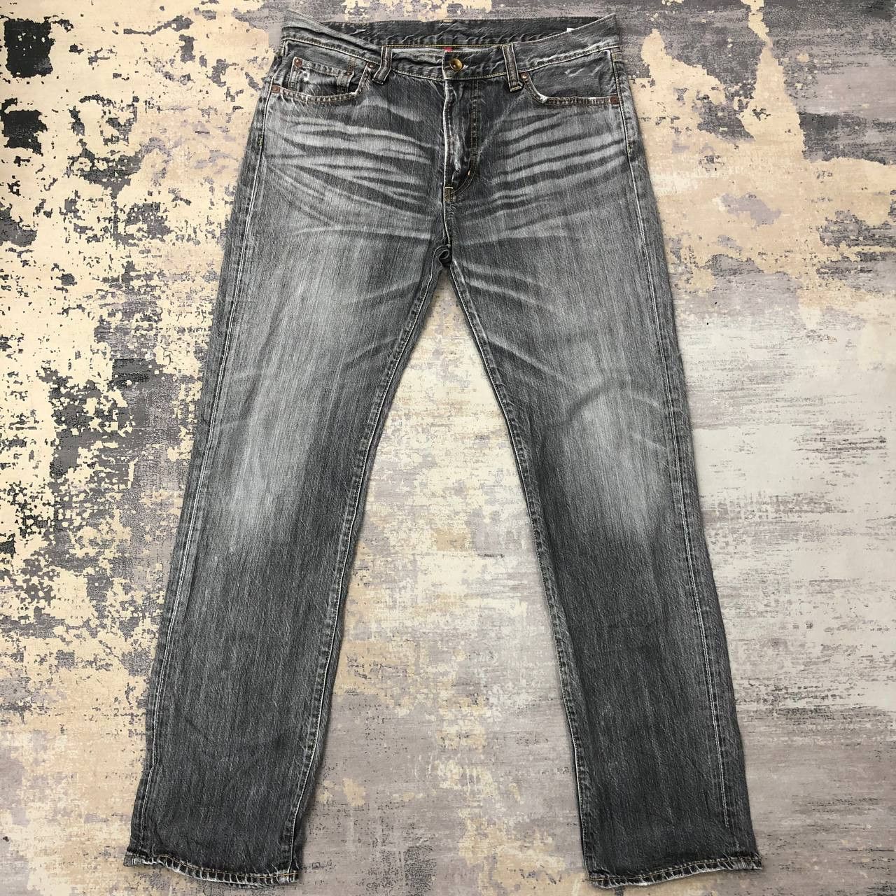 Uniqlo P113 VTG UNIQLO S002 STONE WASH JEANS Size US 36 / EU 52 - 1 Thumbnail