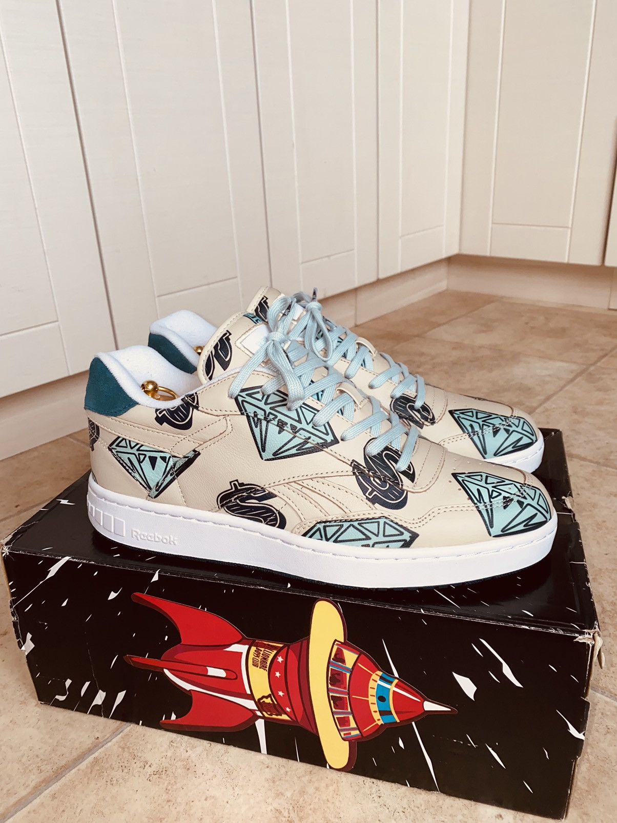 Billionaire Boys Club BBC Reebok Diamonds & Dollars HumanMade Nigo HumanRace Size US 10 / EU 43 - 2 Thumbnail