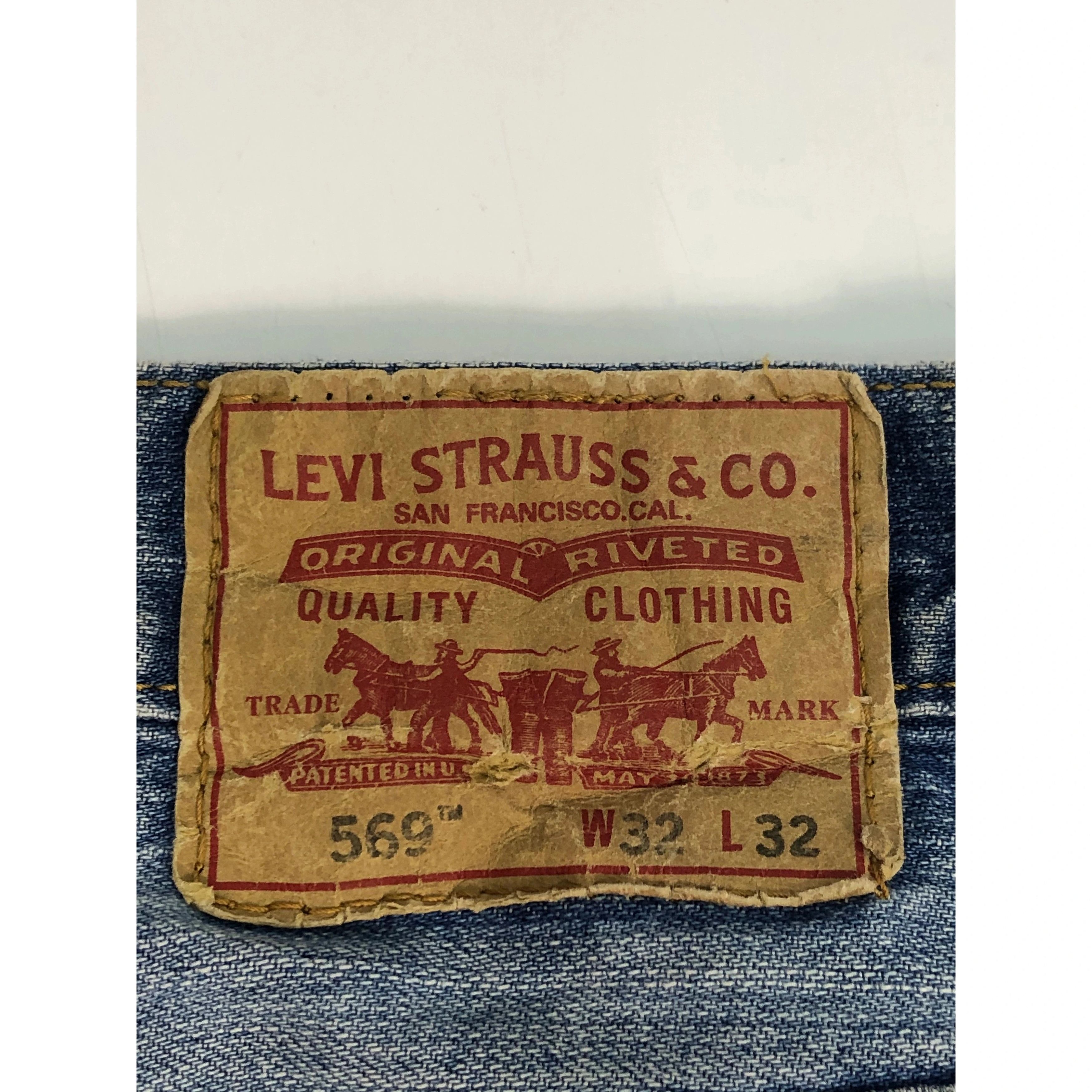 Levi's Vintage Levis 569 Loose Straight Cut Denim DP0094 Size US 35 - 5 Thumbnail