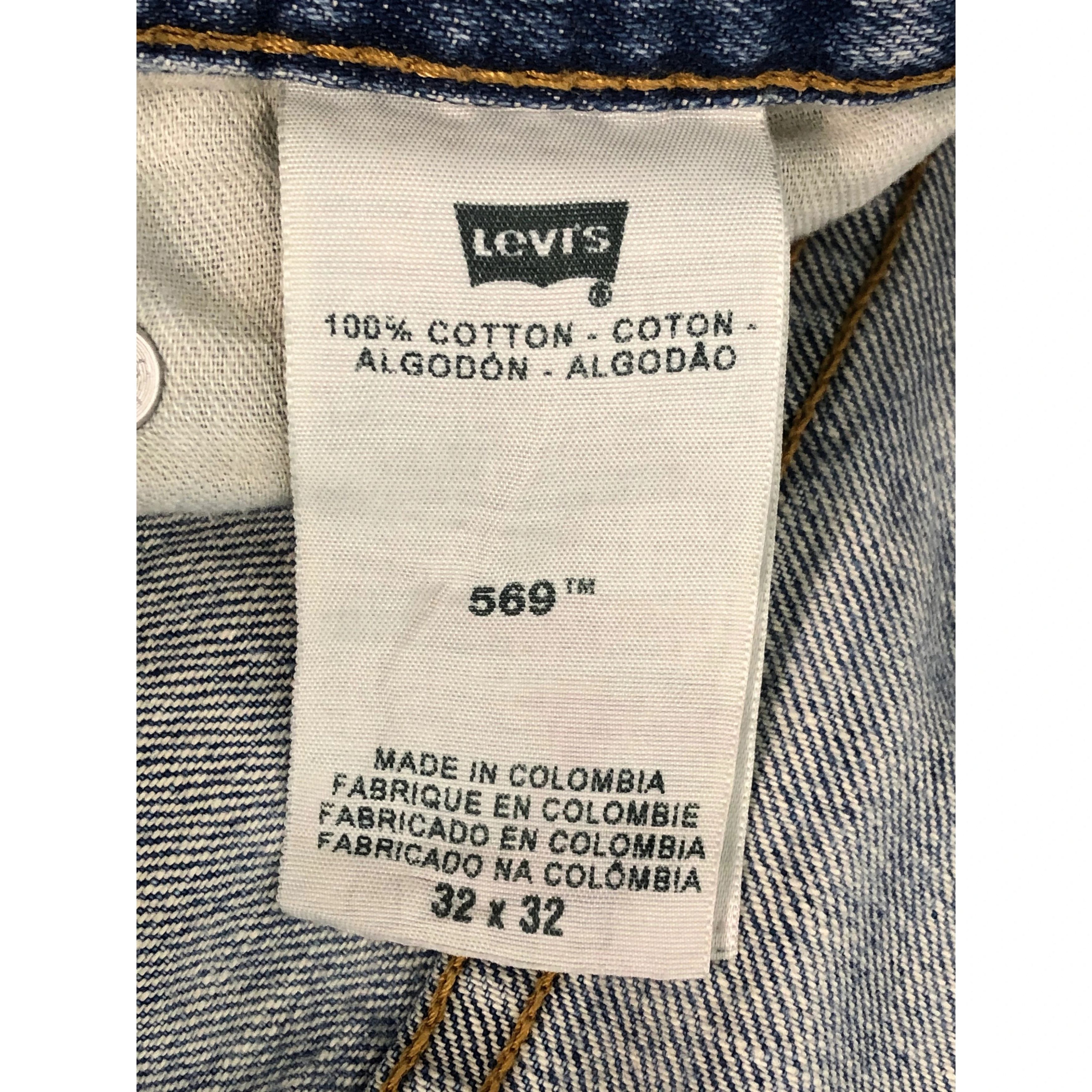 Levi's Vintage Levis 569 Loose Straight Cut Denim DP0094 Size US 35 - 6 Thumbnail