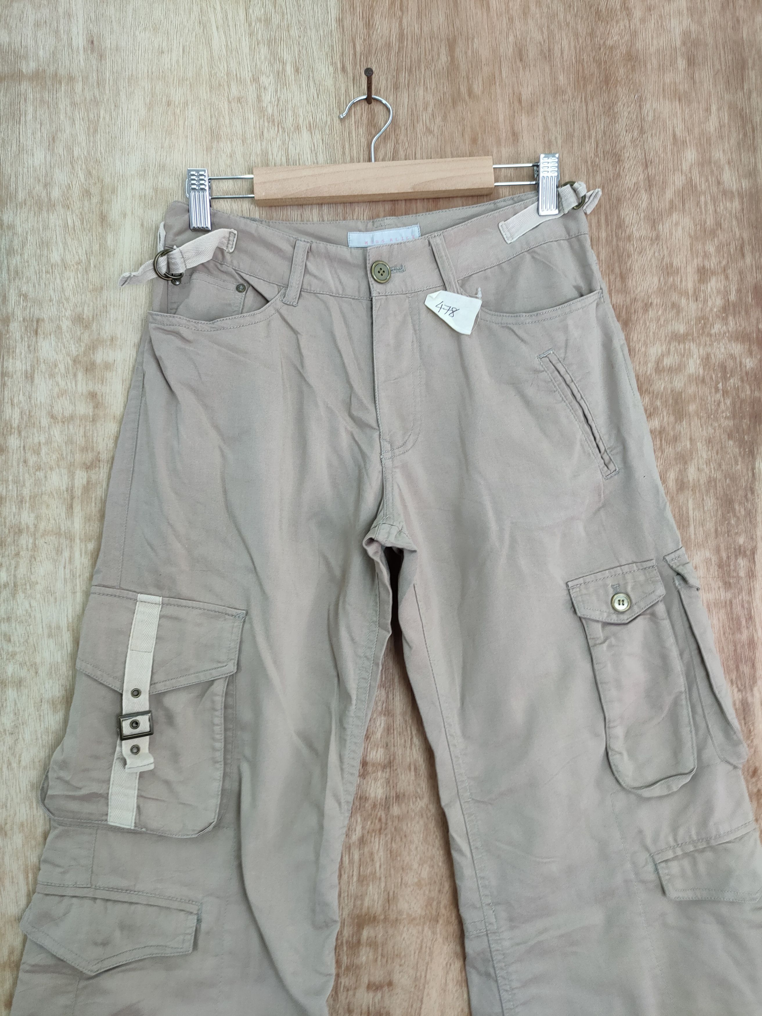 Japanese Brand DL Miss Alice vtg Utility multipocket cargo pants #478DLAL Size 29" - 4 Thumbnail