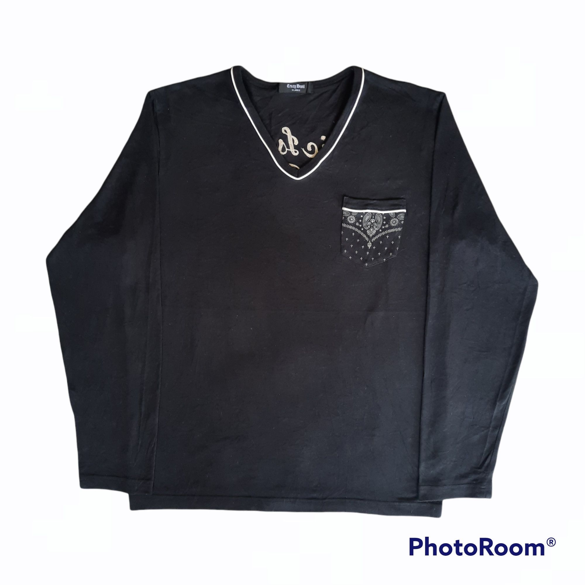 If Six Was Nine 🔥Japanese brand crazy davil bandana long sleeve tshirt Size US M / EU 48-50 / 2 - 1 Thumbnail