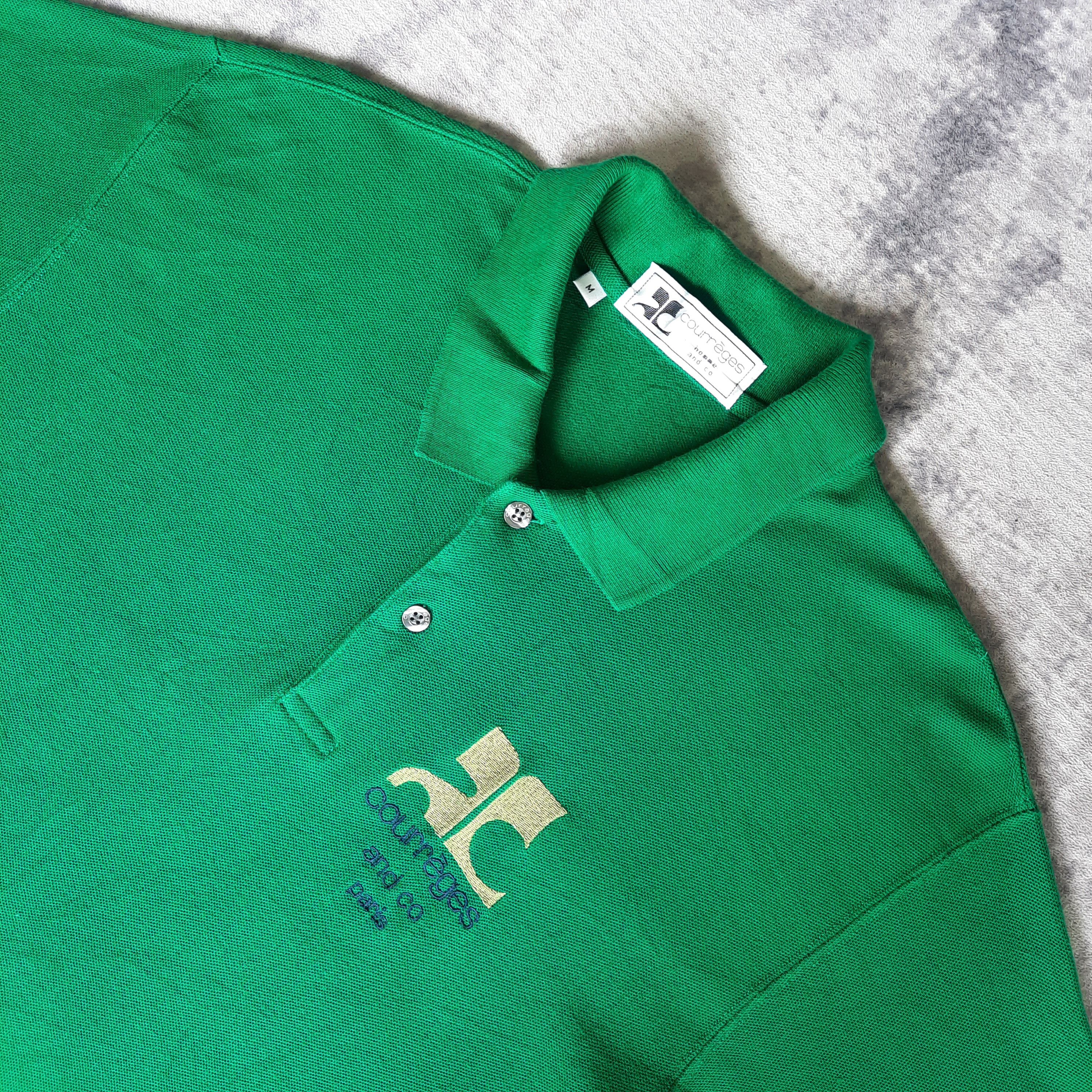 Archival Clothing 🔥Vintage courreges homme and co embroidery logo polo shirt Size US M / EU 48-50 / 2 - 2 Preview