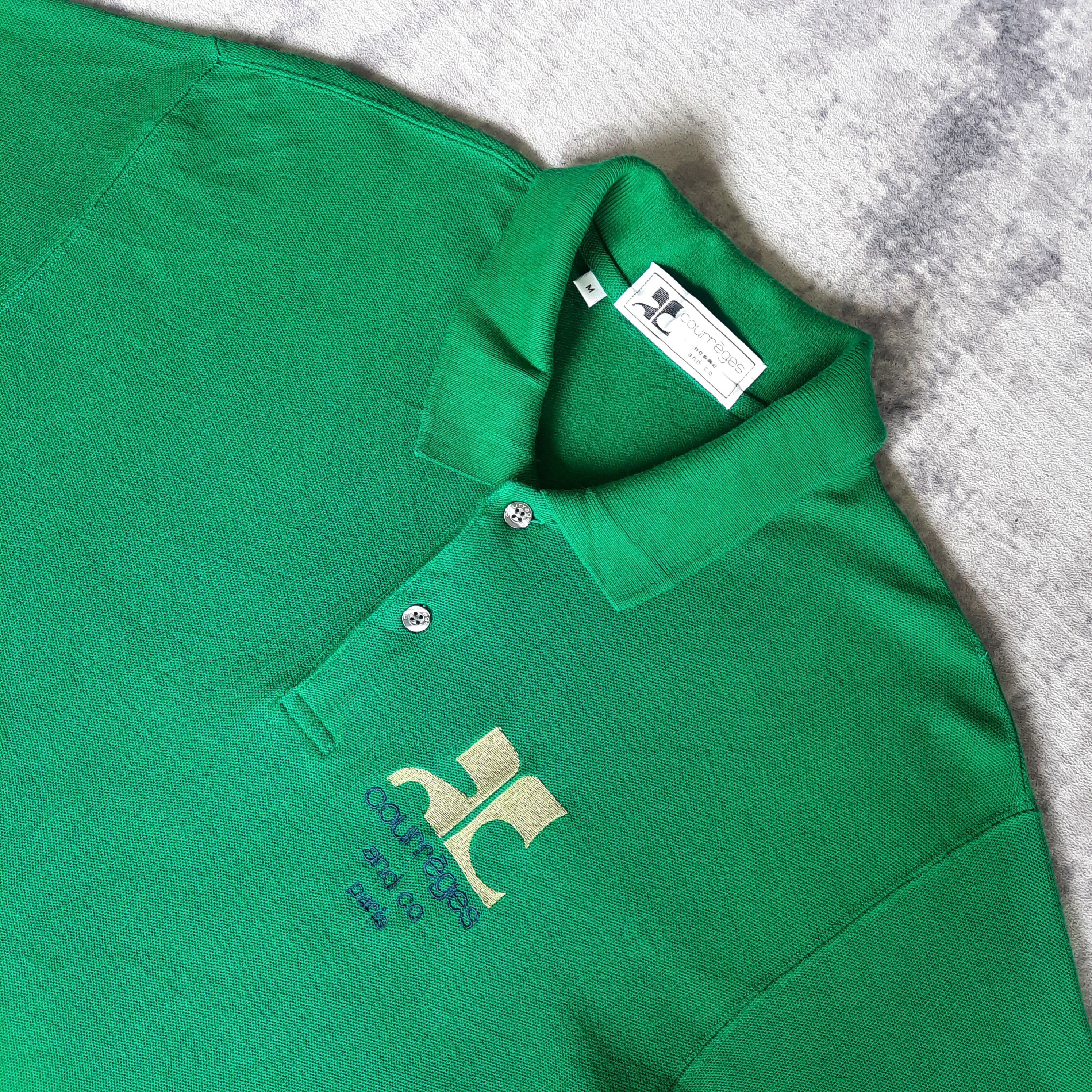 Courreges 🔥Vintage courreges homme and co embroidery logo polo shirt Size US M / EU 48-50 / 2 - 2 Thumbnail