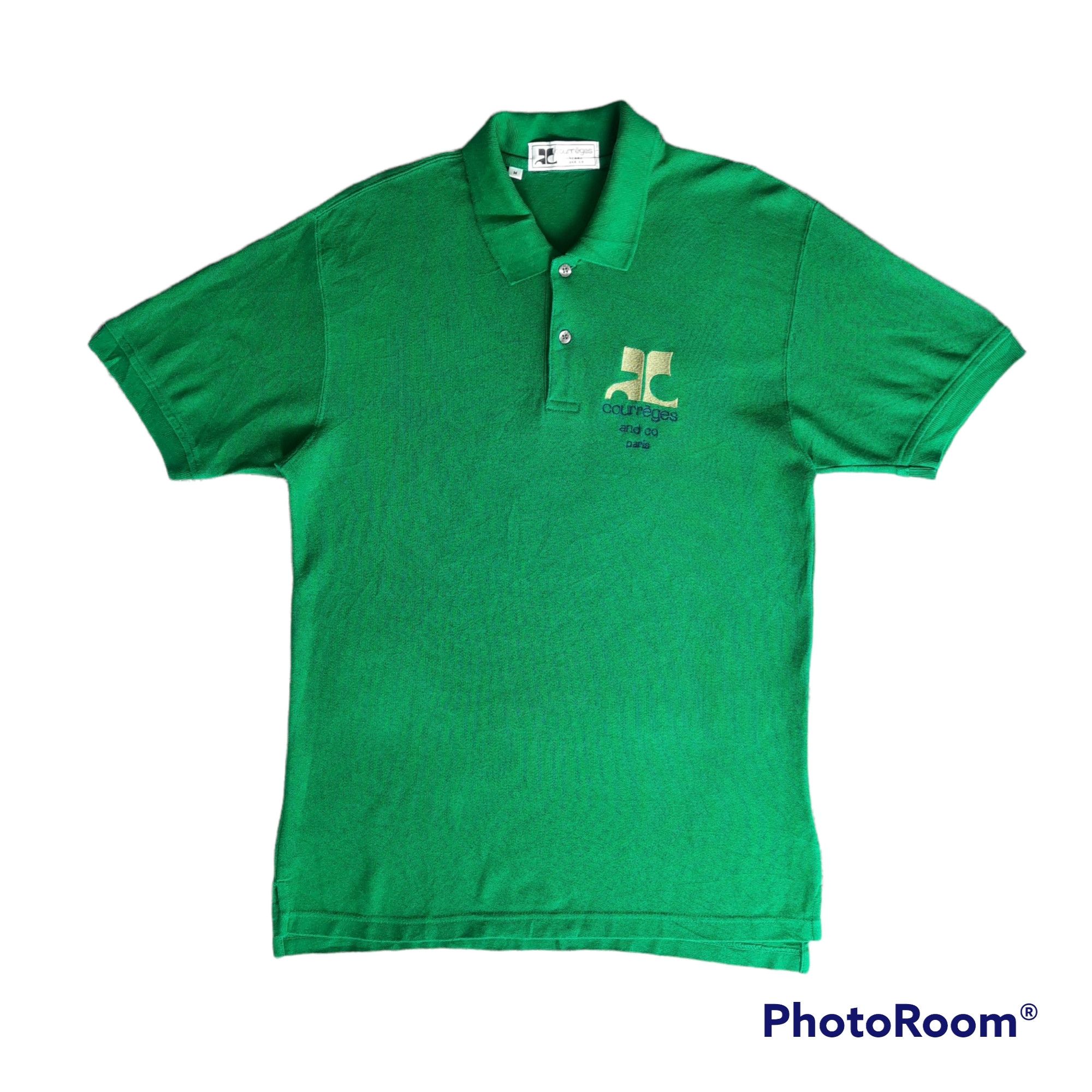 image of Archival Clothing x Courreges Vintage Courreges Homme And Co Embroidery Logo Polo Shirt (Size Mediu