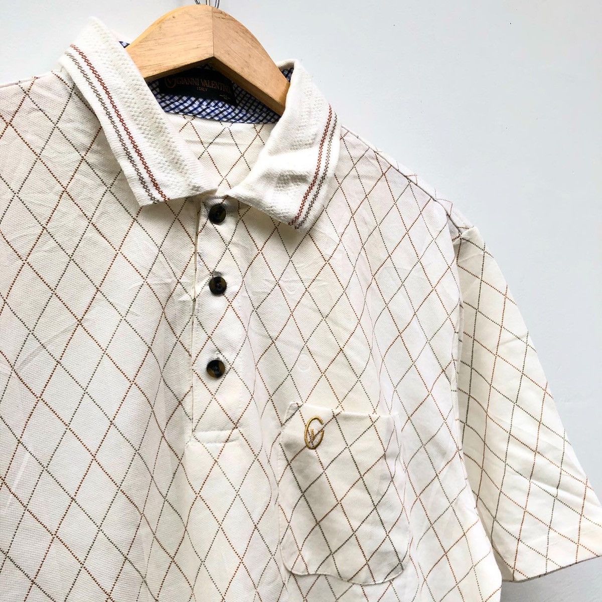 Gianni Valentino VINTAGE POLO SHIRT GIANNI VALENTINO Size US L / EU 52-54 / 3 - 3 Thumbnail