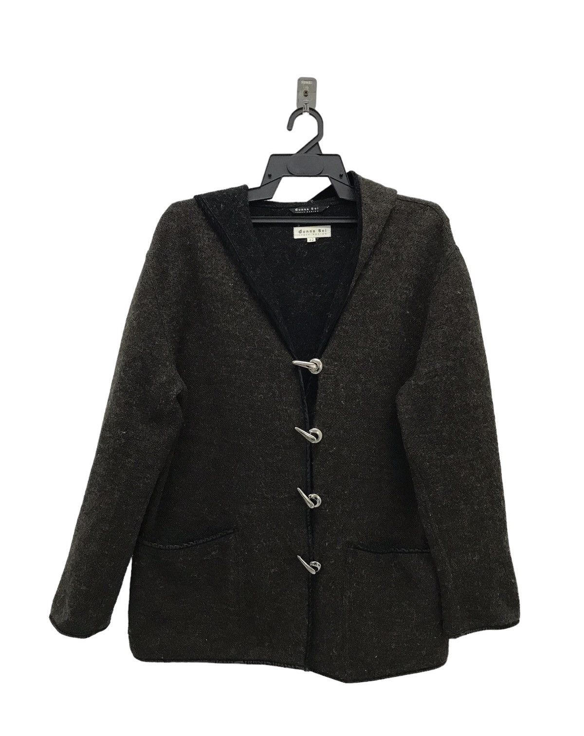 Vintage VINTAGE DONNA SEI ITALY DESIGN WOOL JACKET HOODIE Size US M / EU 48-50 / 2 - 1 Thumbnail