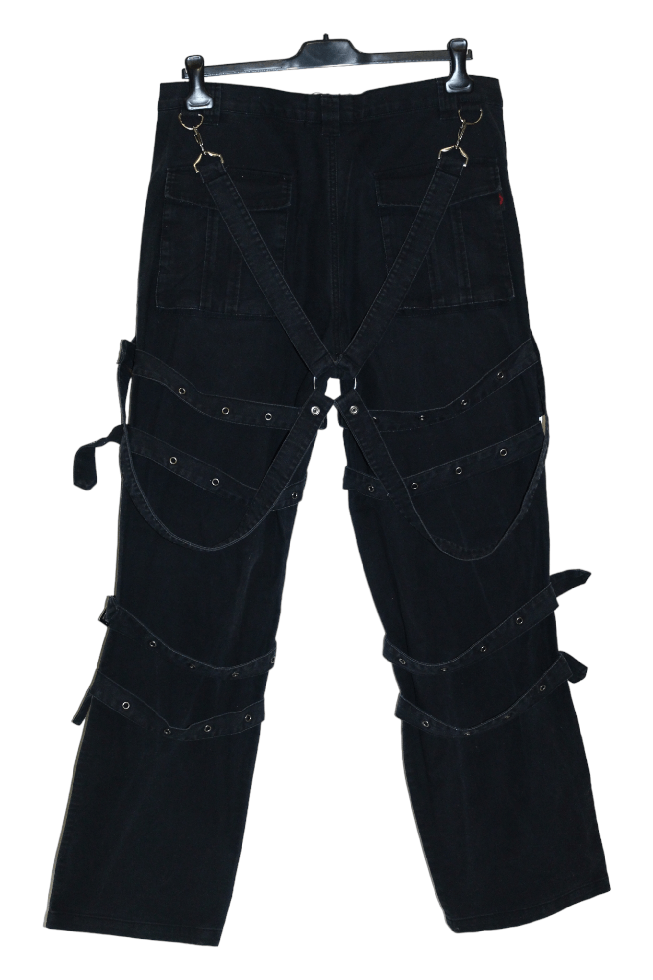 Seditionaries Queen of Darkness Punk Rave Goth Bondage Baggy Cargo Pants Size US 36 / EU 52 - 4 Thumbnail