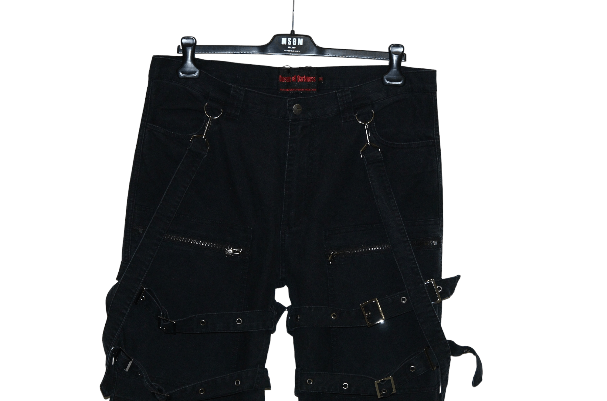 Seditionaries Queen of Darkness Punk Rave Goth Bondage Baggy Cargo Pants Size US 36 / EU 52 - 2 Thumbnail