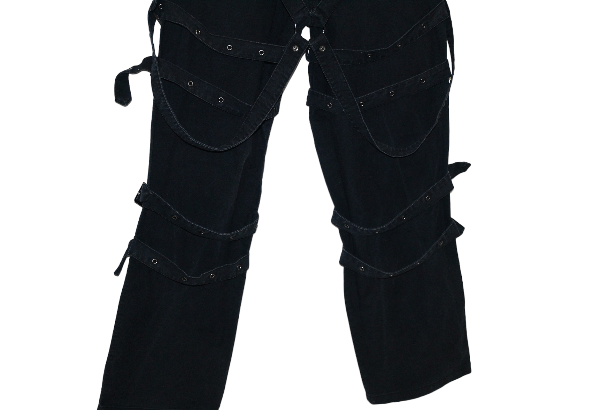 Seditionaries Queen of Darkness Punk Rave Goth Bondage Baggy Cargo Pants Size US 36 / EU 52 - 6 Thumbnail