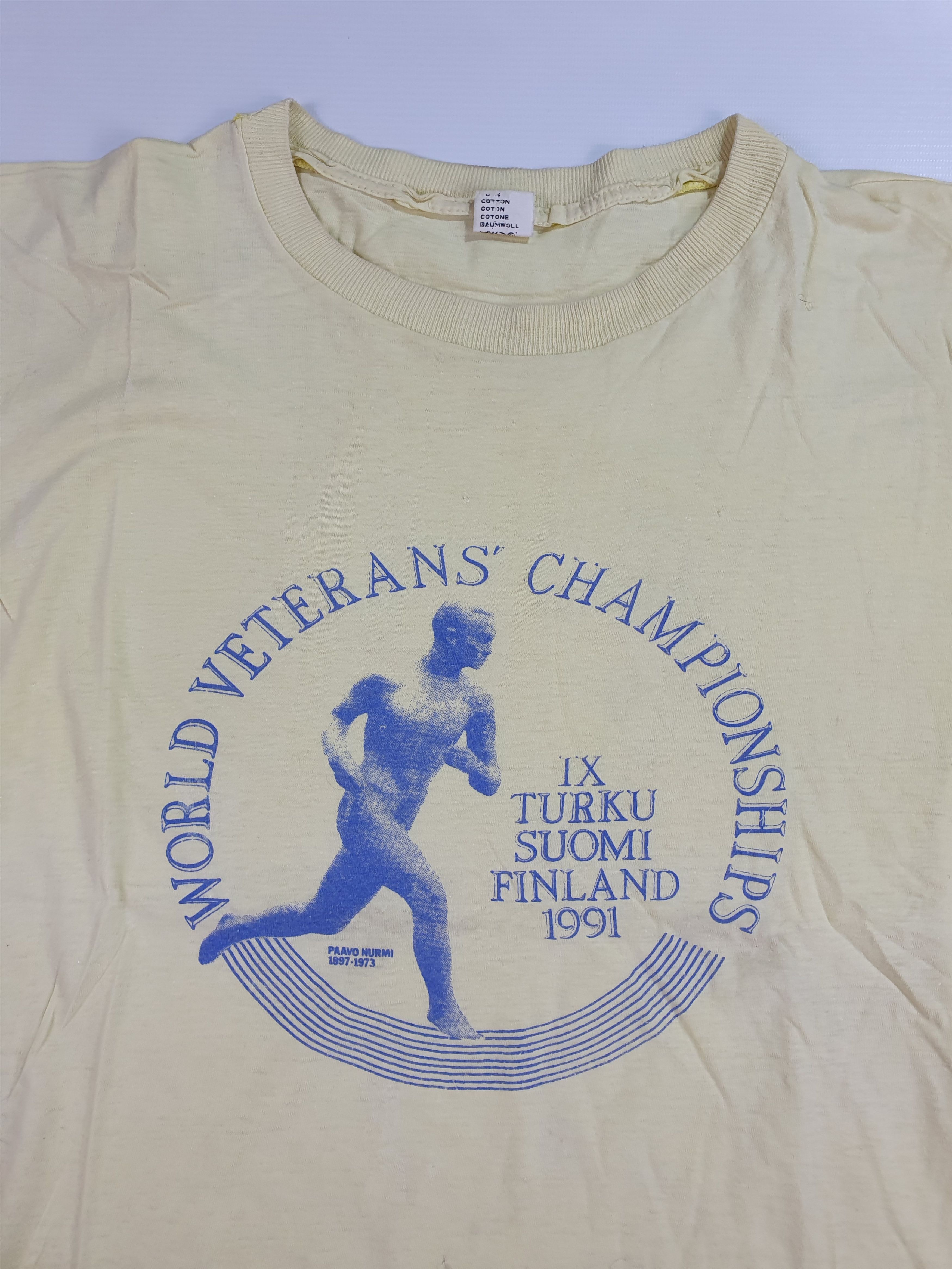 Sports Specialties × Vintage Vintage 90s Worlds Veterans Championships Tee Shirt Size US M / EU 48-50 / 2 - 7 Thumbnail