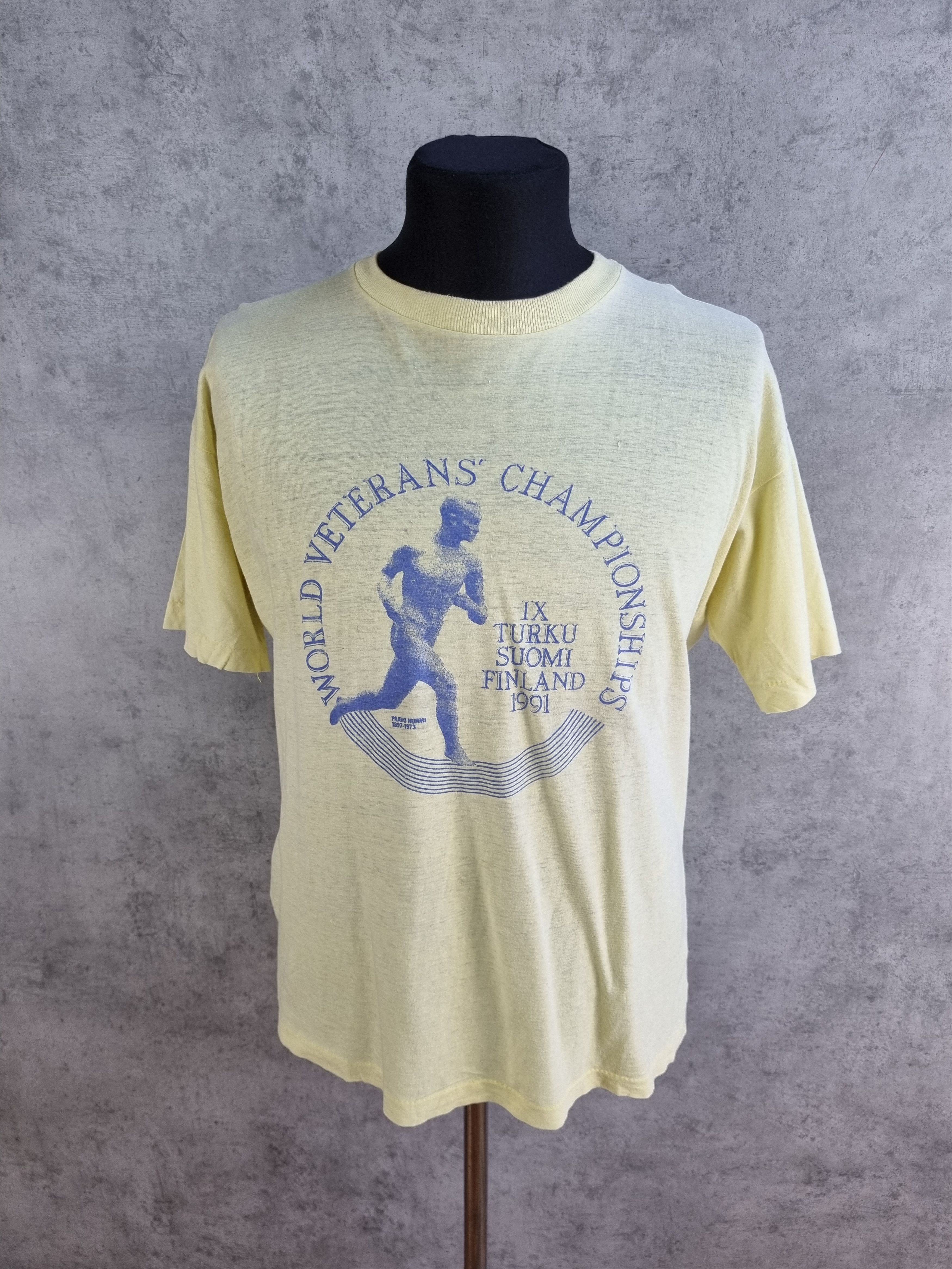 Sports Specialties × Vintage Vintage 90s Worlds Veterans Championships Tee Shirt Size US M / EU 48-50 / 2 - 2 Thumbnail