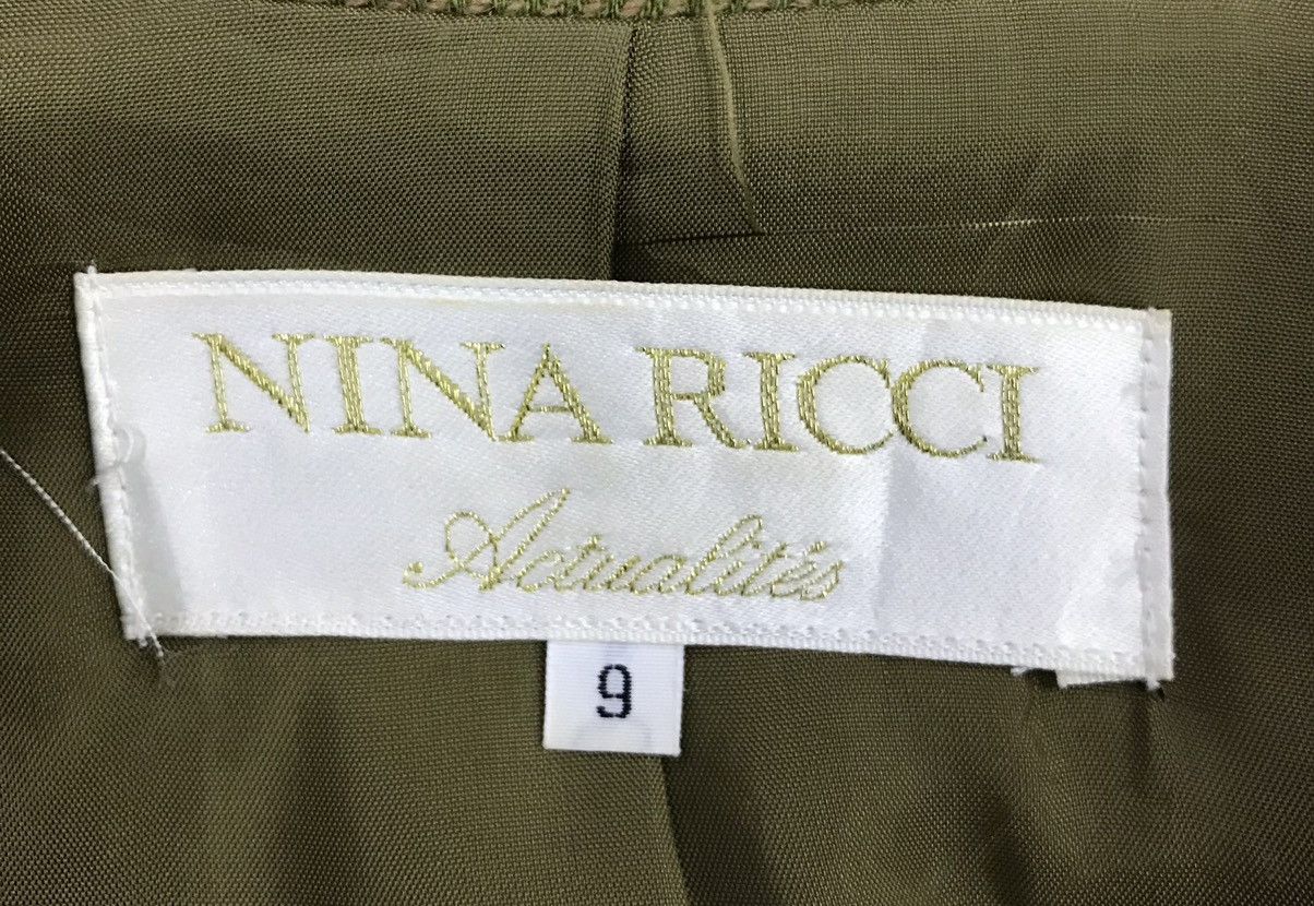 Japanese Brand NINA RICCI BLAZER COAT Size US M / EU 48-50 / 2 - 10 Thumbnail