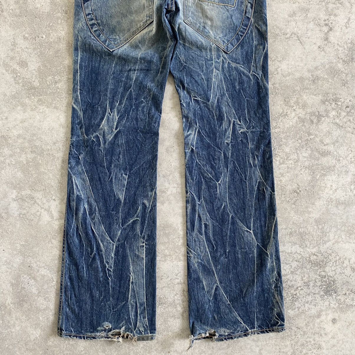 Japan Blue Japanese Brand Vintage Blue Way Faded Flare Bootcut Jeans Size US 33 - 15 Thumbnail