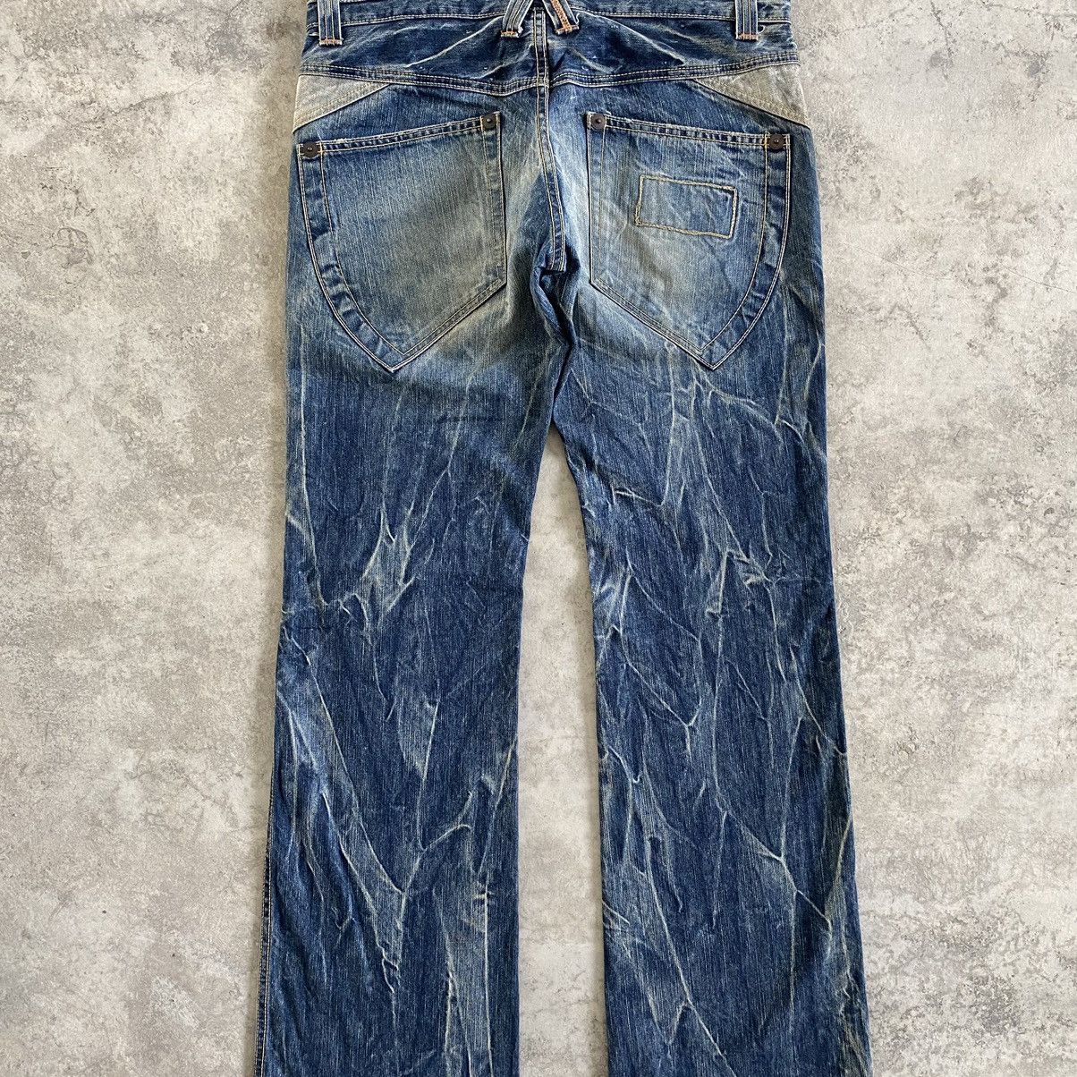 Japan Blue Japanese Brand Vintage Blue Way Faded Flare Bootcut Jeans Size US 33 - 16 Thumbnail