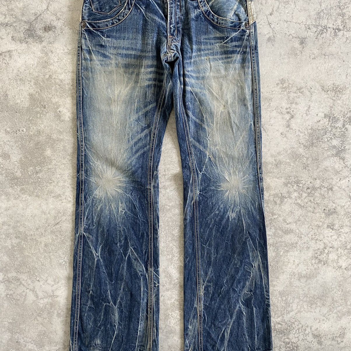 Japan Blue Japanese Brand Vintage Blue Way Faded Flare Bootcut Jeans Size US 33 - 4 Thumbnail