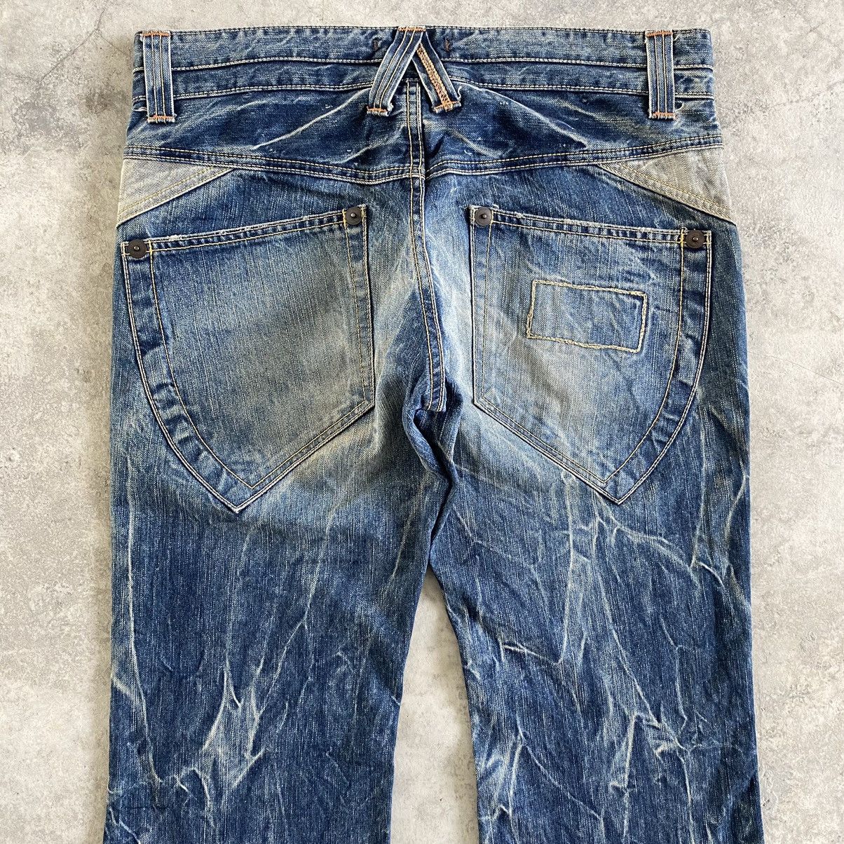 Japan Blue Japanese Brand Vintage Blue Way Faded Flare Bootcut Jeans Size US 33 - 14 Thumbnail