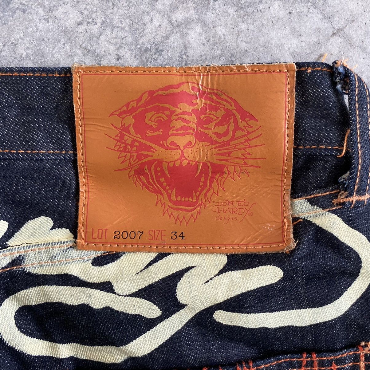 Ed Hardy Vintage Ed Hardy Chritian Audigier Embroidered Tiger Jeans Size US 33 - 9 Thumbnail