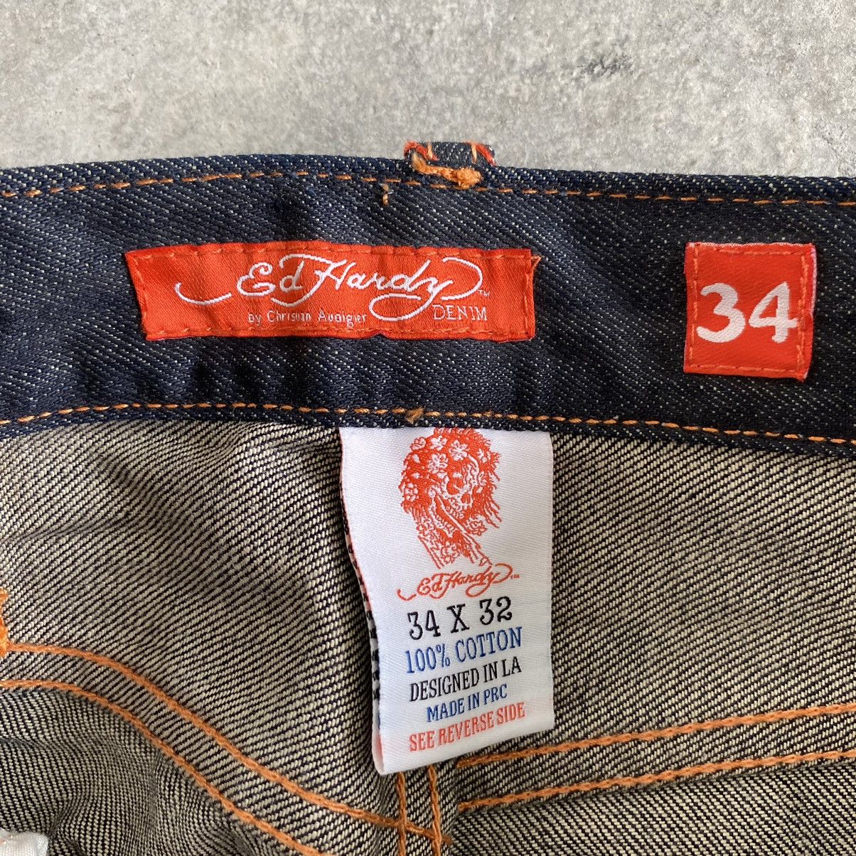 Ed Hardy Vintage Ed Hardy Chritian Audigier Embroidered Tiger Jeans Size US 33 - 18 Thumbnail