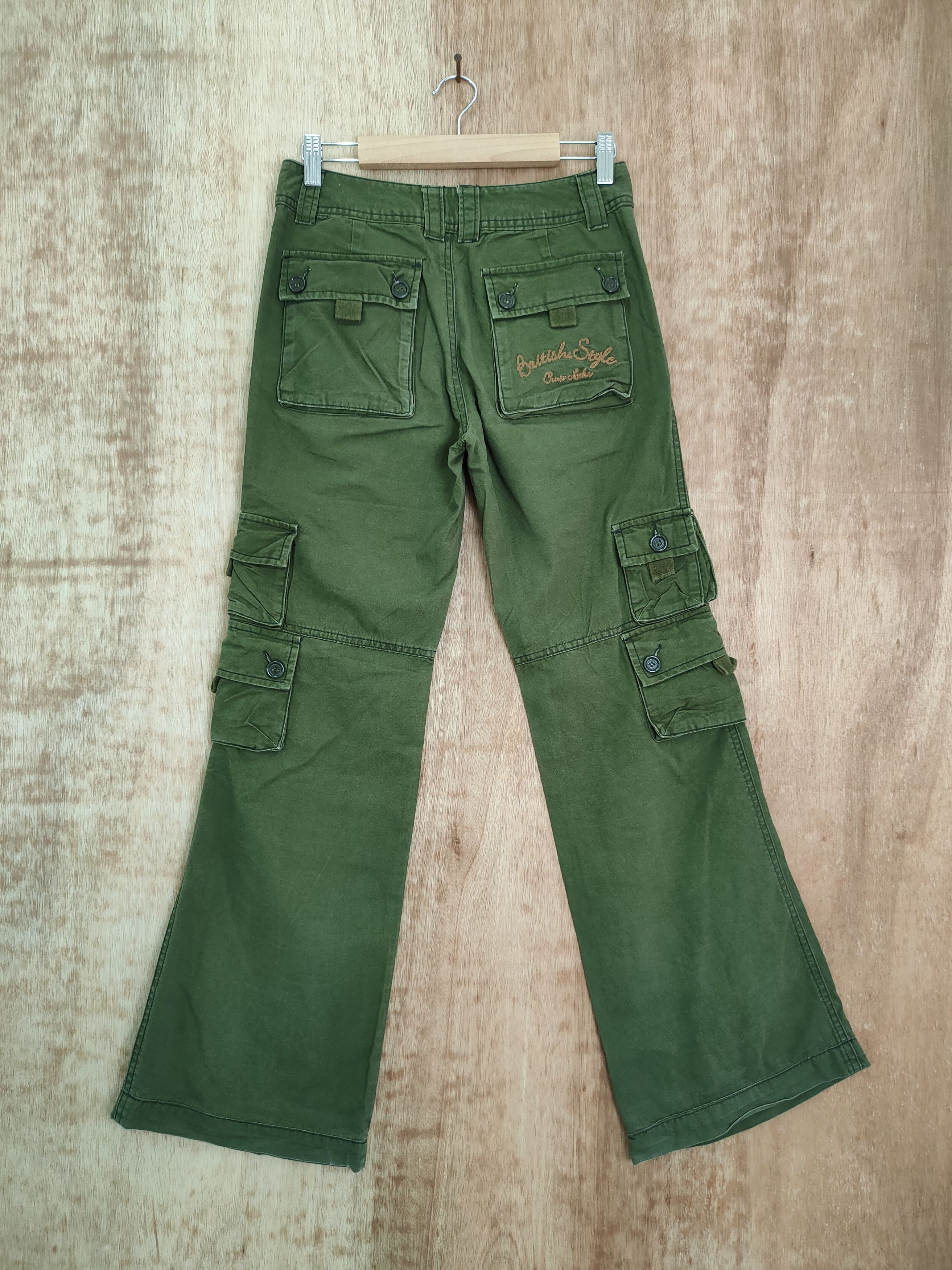Japanese Brand DLL Crux green seditionaries multipocket cargo pants #194 Size 27" / US 4 / IT 40 - 7 Thumbnail
