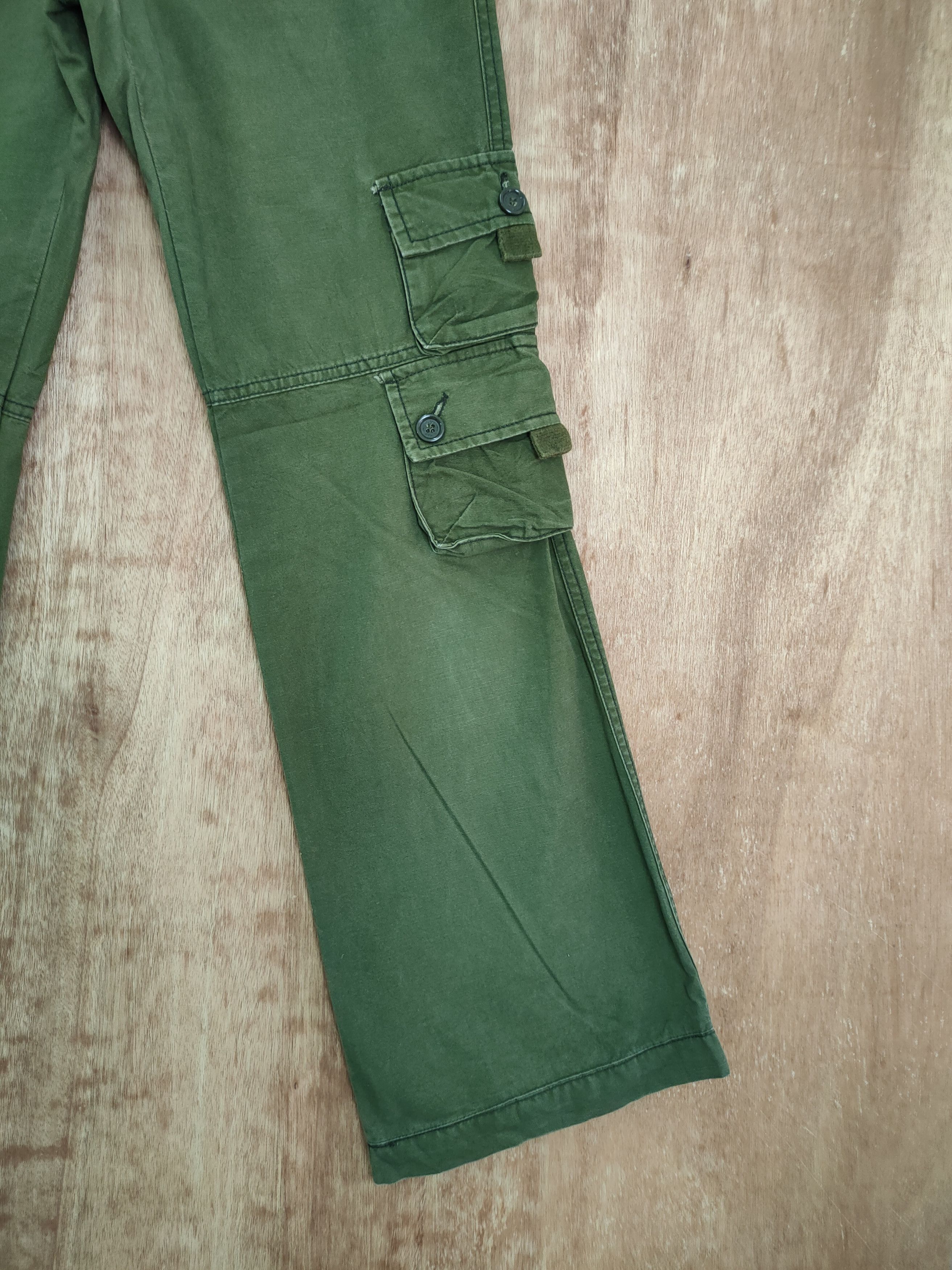 Japanese Brand DLL Crux green seditionaries multipocket cargo pants #194 Size 27" / US 4 / IT 40 - 4 Thumbnail