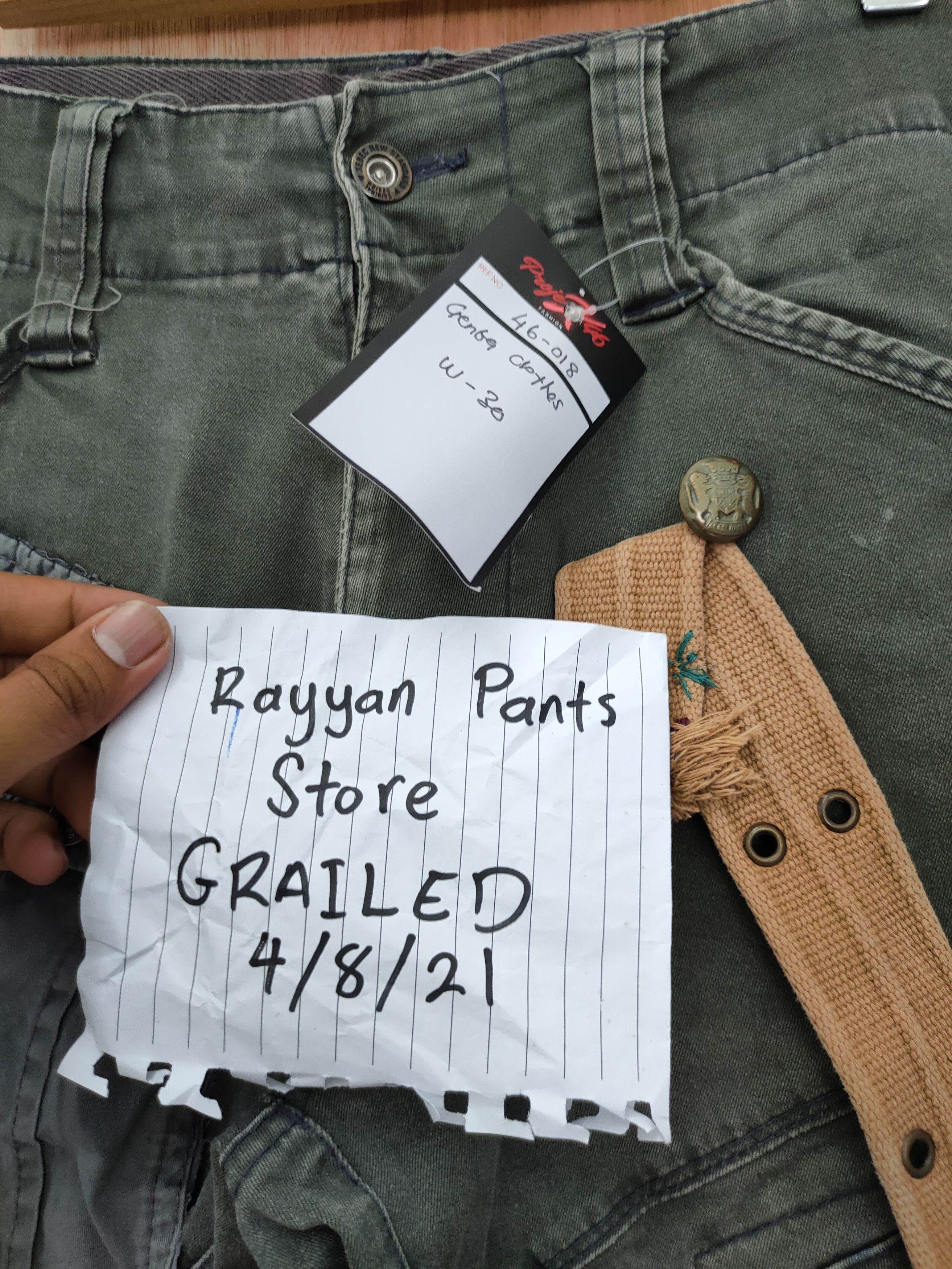 Japanese Brand DL Japan custom reworked reconstruct cargo pants #46-018DLAL Size US 30 / EU 46 - 8 Thumbnail
