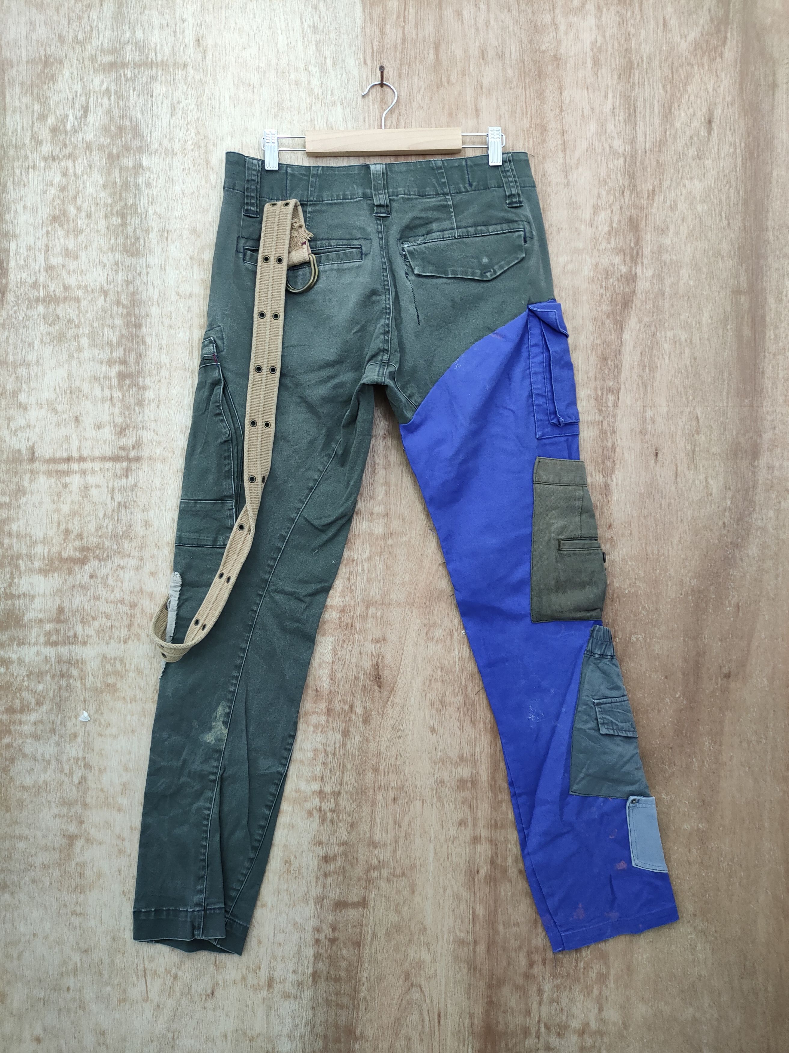Japanese Brand DL Japan custom reworked reconstruct cargo pants #46-018DLAL Size US 30 / EU 46 - 9 Thumbnail