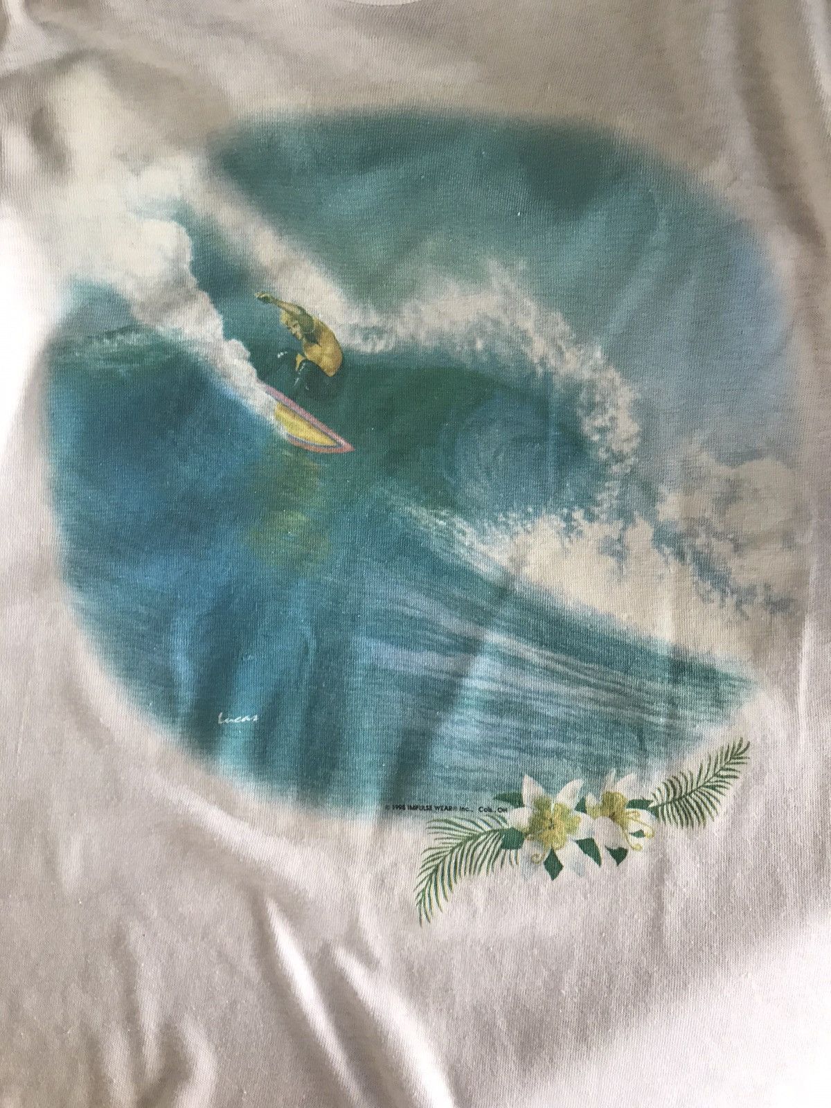Vintage Distressed Surfboarding Lucas Art Tee surfstyle Size US L / EU 52-54 / 3 - 2 Thumbnail