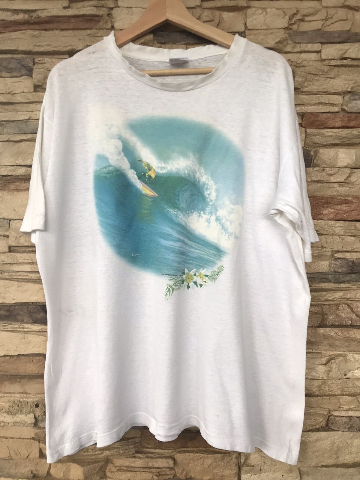 Vintage Distressed Surfboarding Lucas Art Tee surfstyle Size US L / EU 52-54 / 3 - 1 Thumbnail