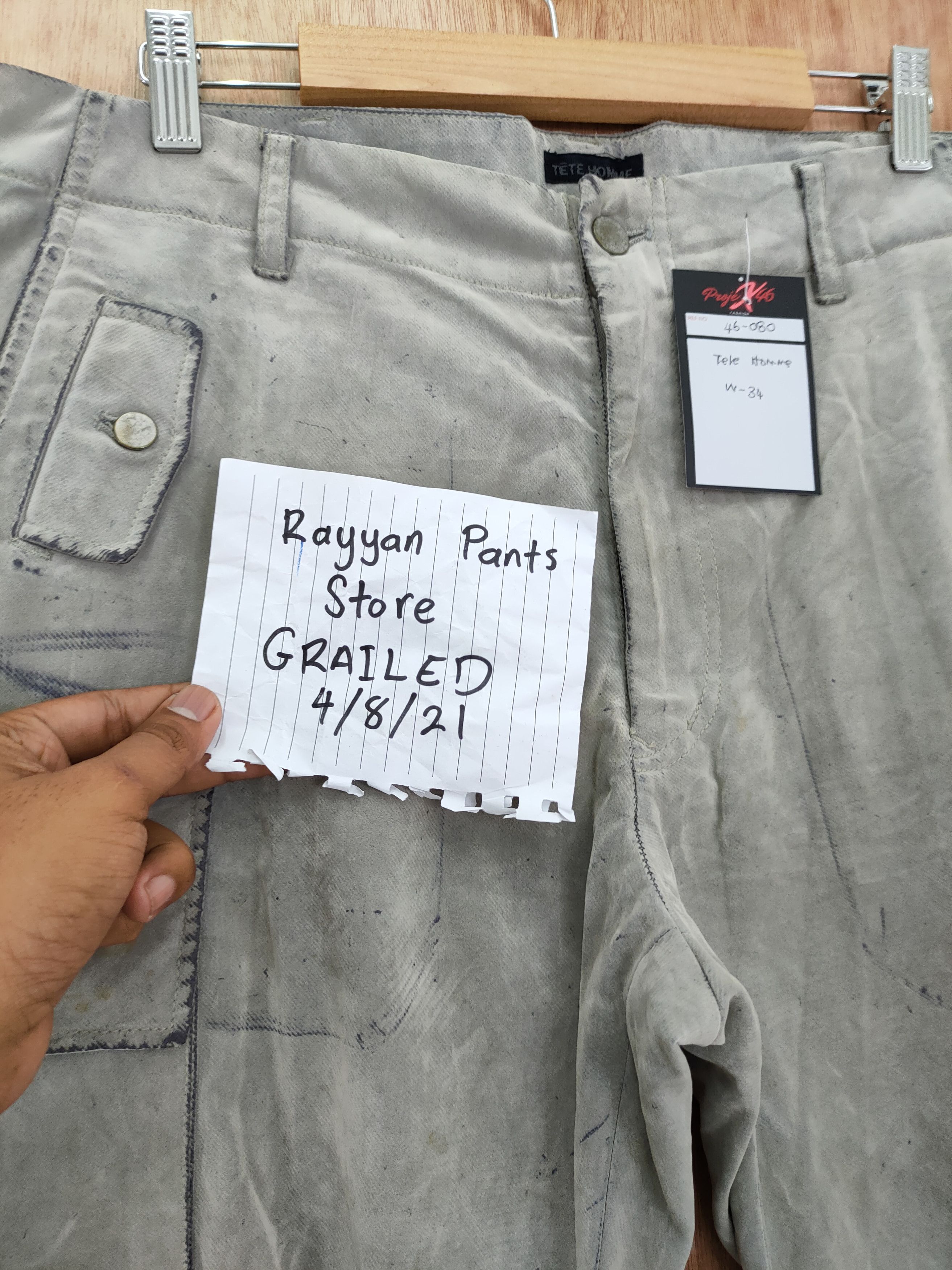 Tete Homme Tete Homme Issey Miyake multipocket cargo pants #46-080DLAL Size US 33 - 10 Thumbnail