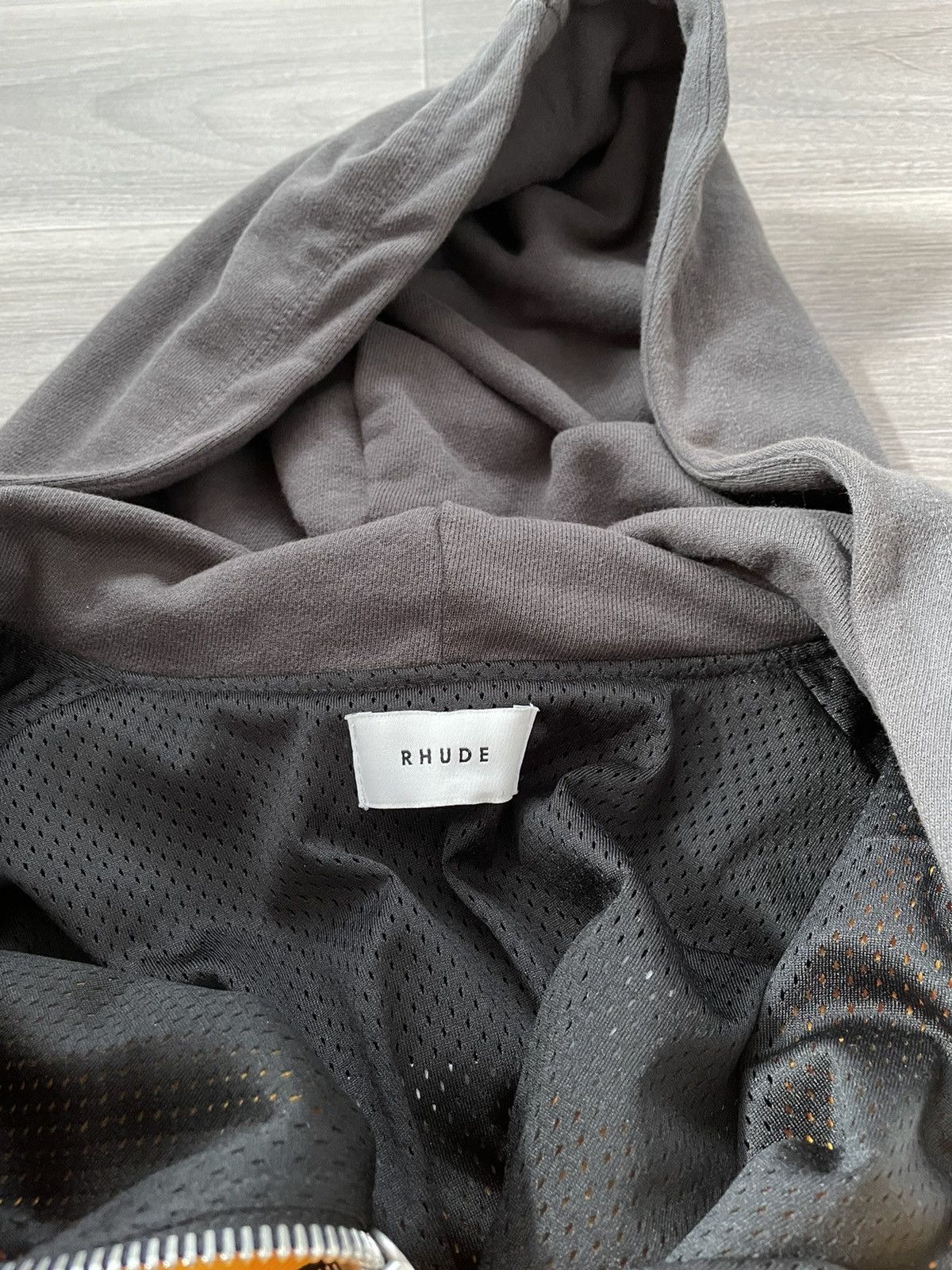 Rhude Mesh lined zip-up hoodie Size US M / EU 48-50 / 2 - 3 Thumbnail